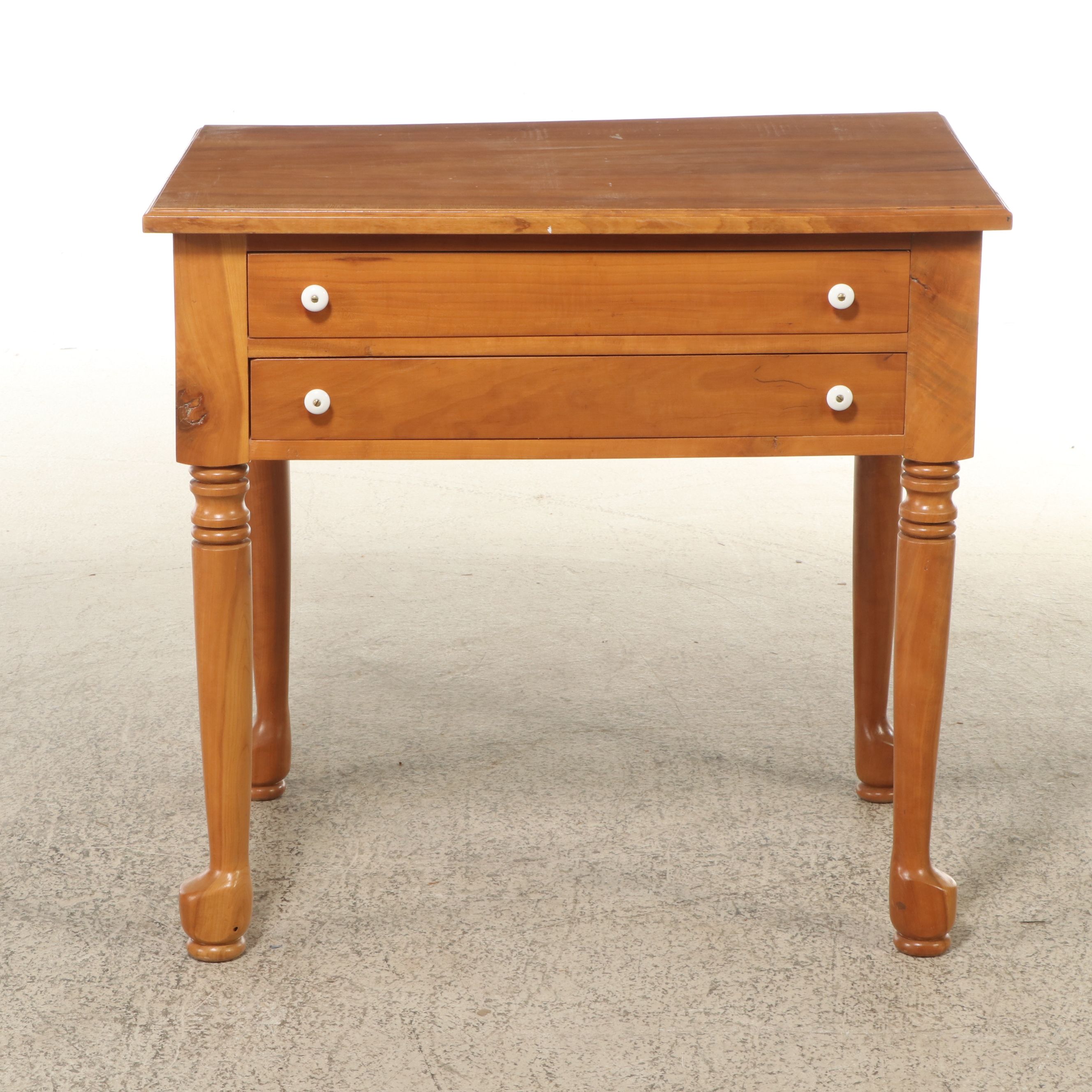 Kentucky Federal Style Cherry Two-Drawer Side Table