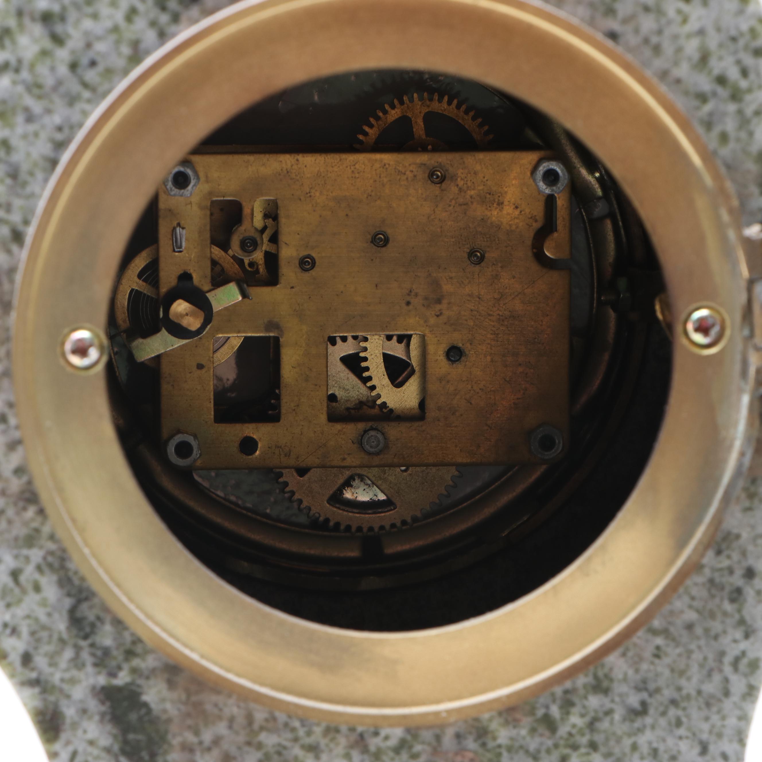 Victorian Style Ornamental Marble and Bronze Mantel Clock