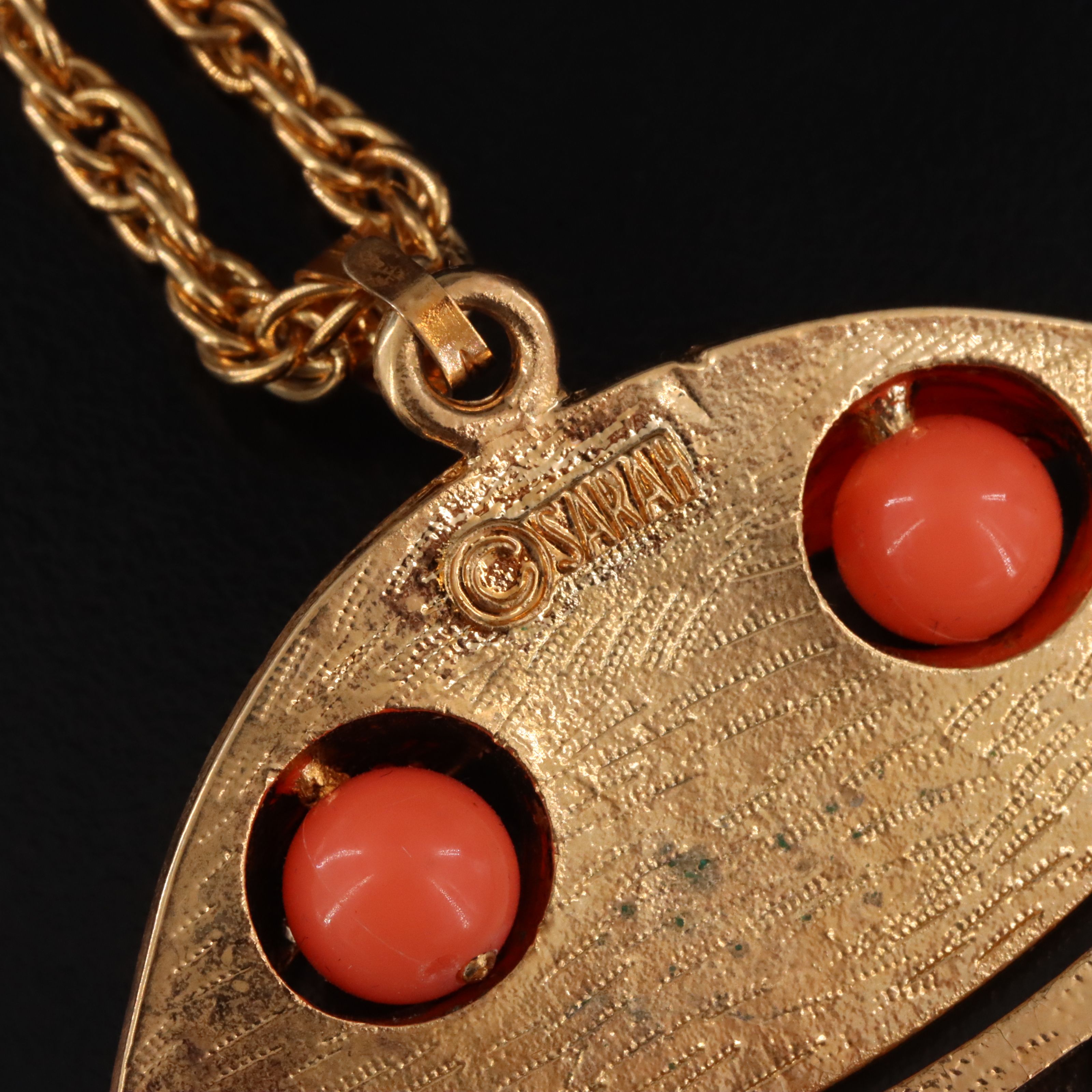 1970s Sarah Coventry Frog Pendant Necklace