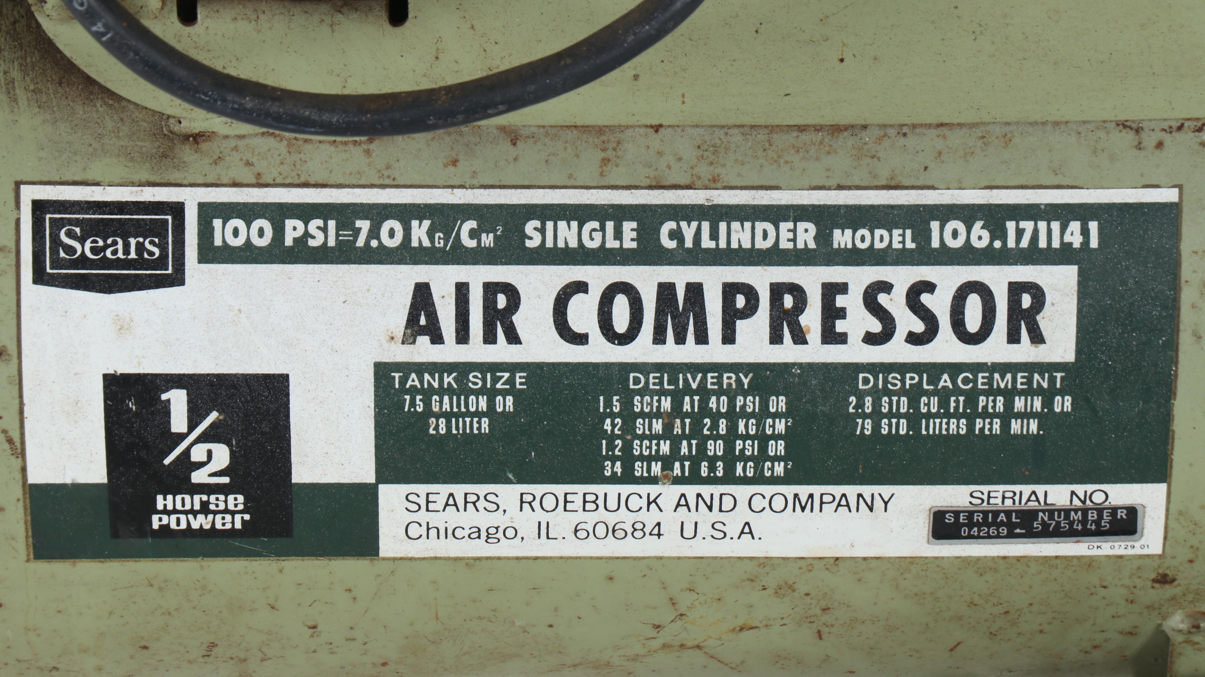 Sears Air Compressor