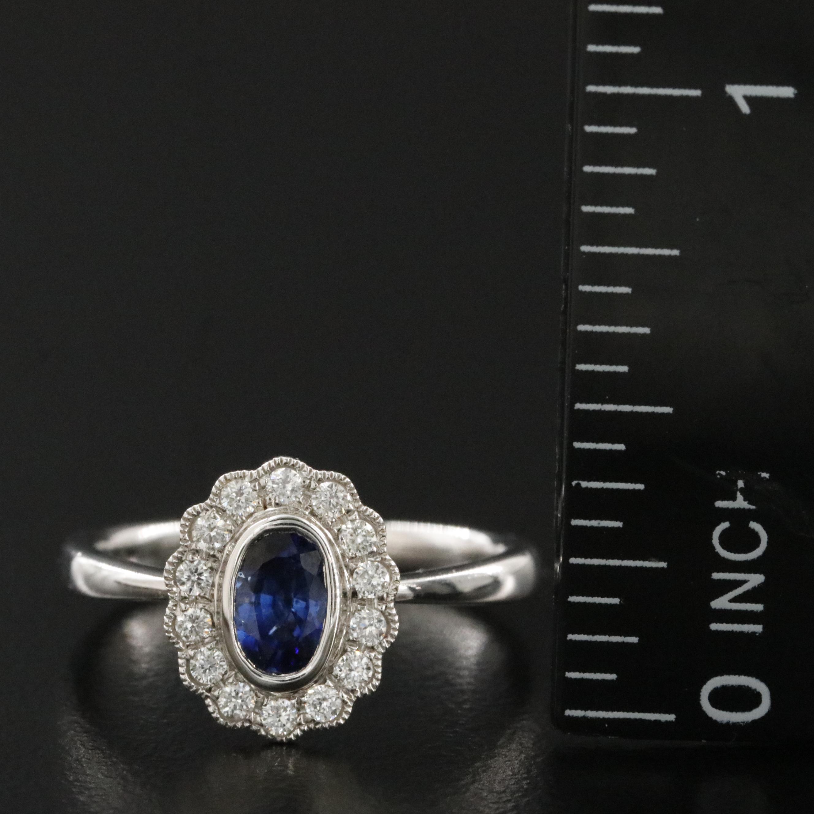 14K Sapphire and Diamond Ring