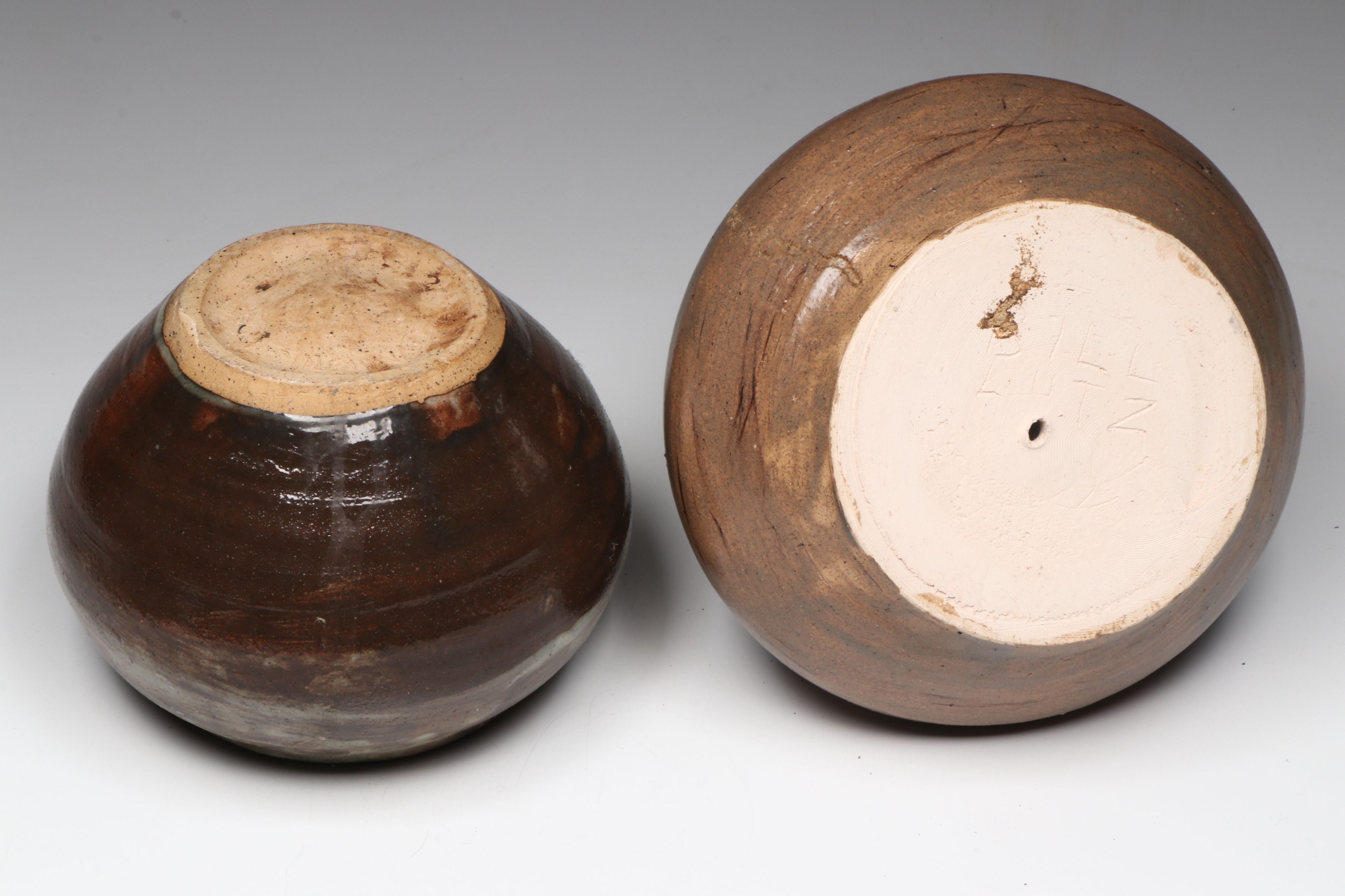 Frankoma Deco Style Ceramic Vase with Other Art Pottery Vases and Bowls