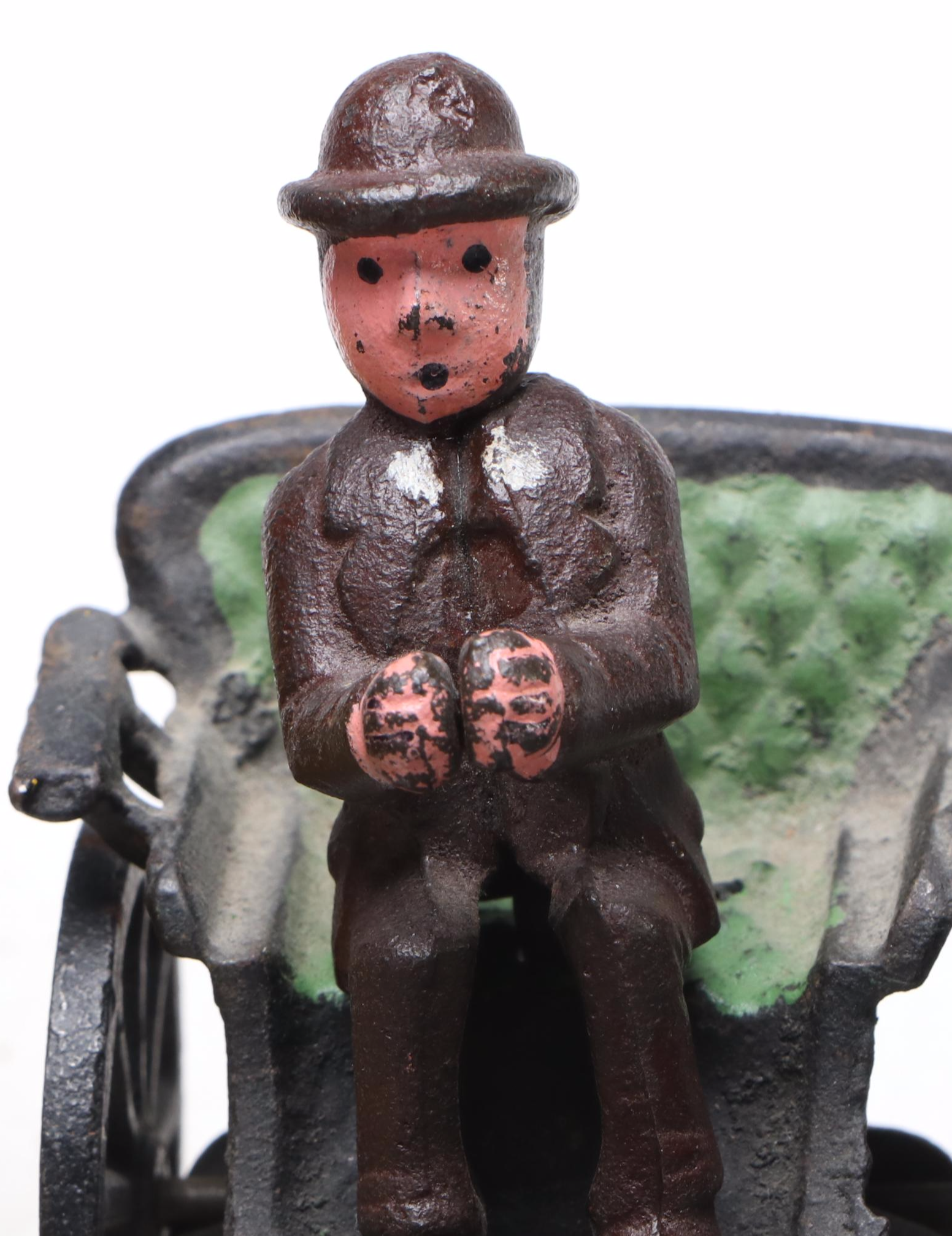 Cold-Painted Cast Iron Horse Drawn Buggies, Delivery Wagon and Stagecoach