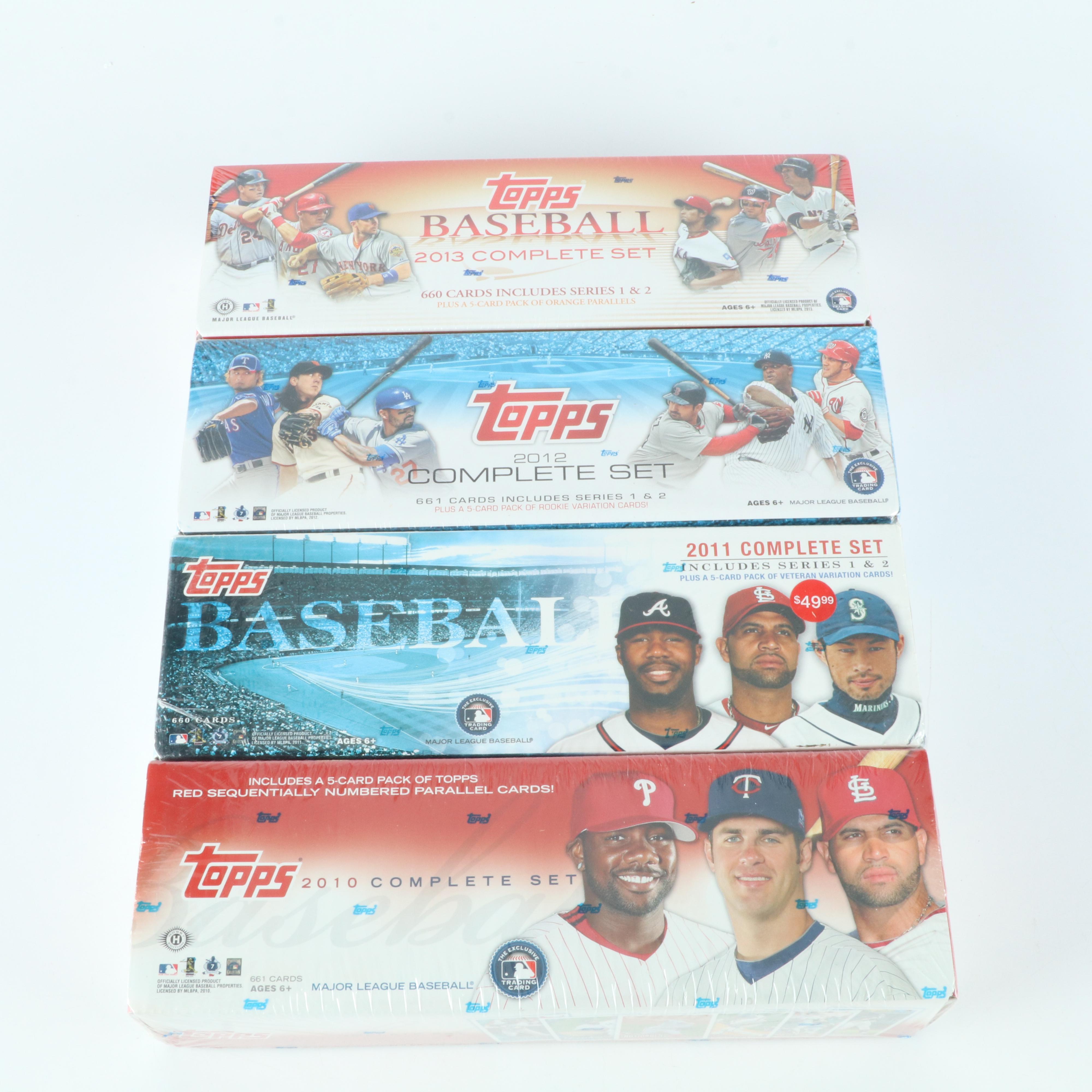 Sealed Topps Baseball Card Sets Featuring Bryce Harper Rookie & More, 2010-2013