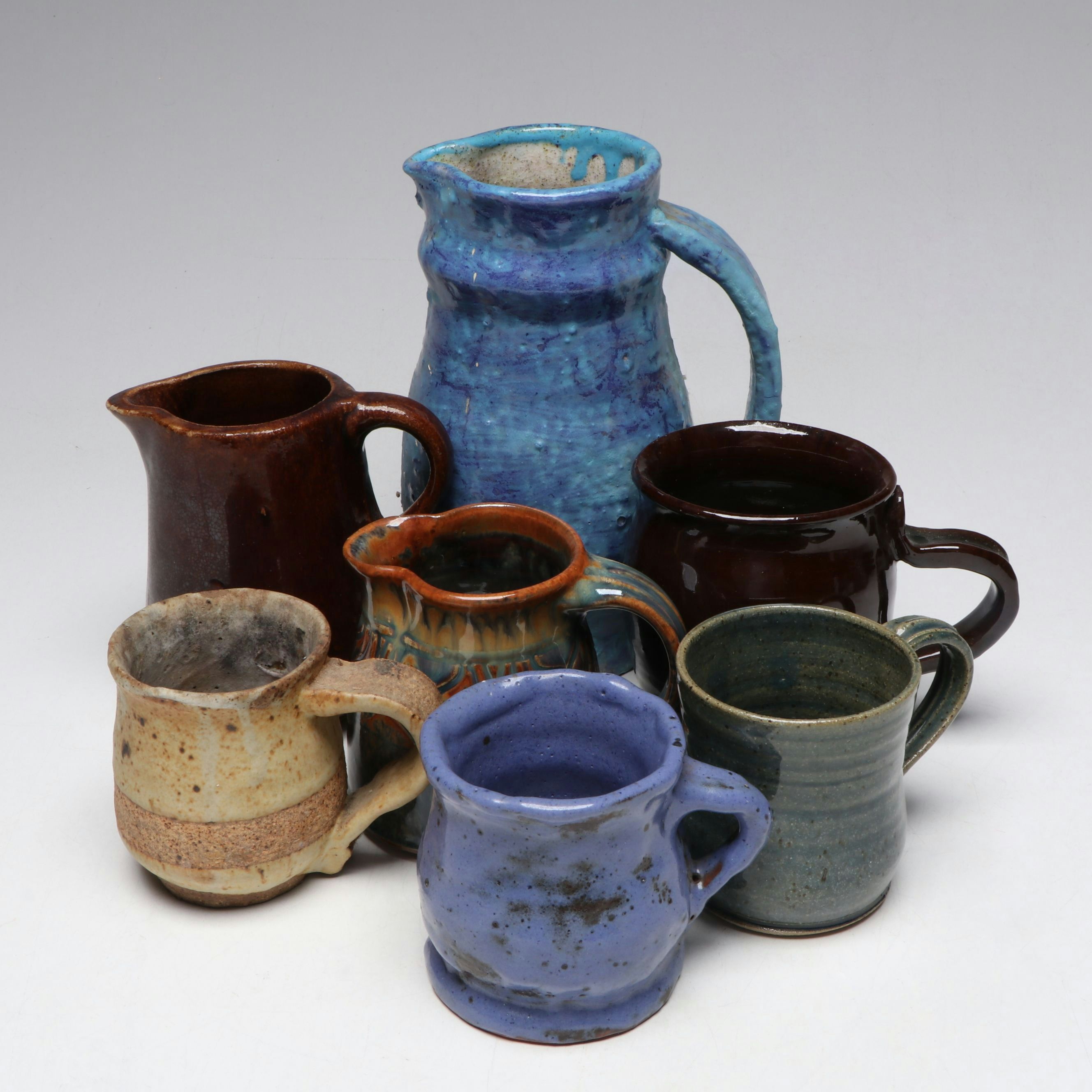 Lutz Earthenware Mug with Other Artisan Stoneware Pitchers and Mugs