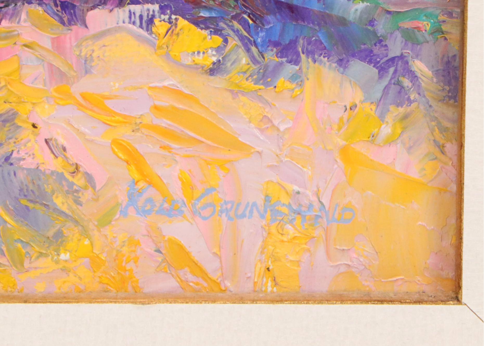 Jean Kolb Grunewald Landscape Oil Painting "Just Planted"