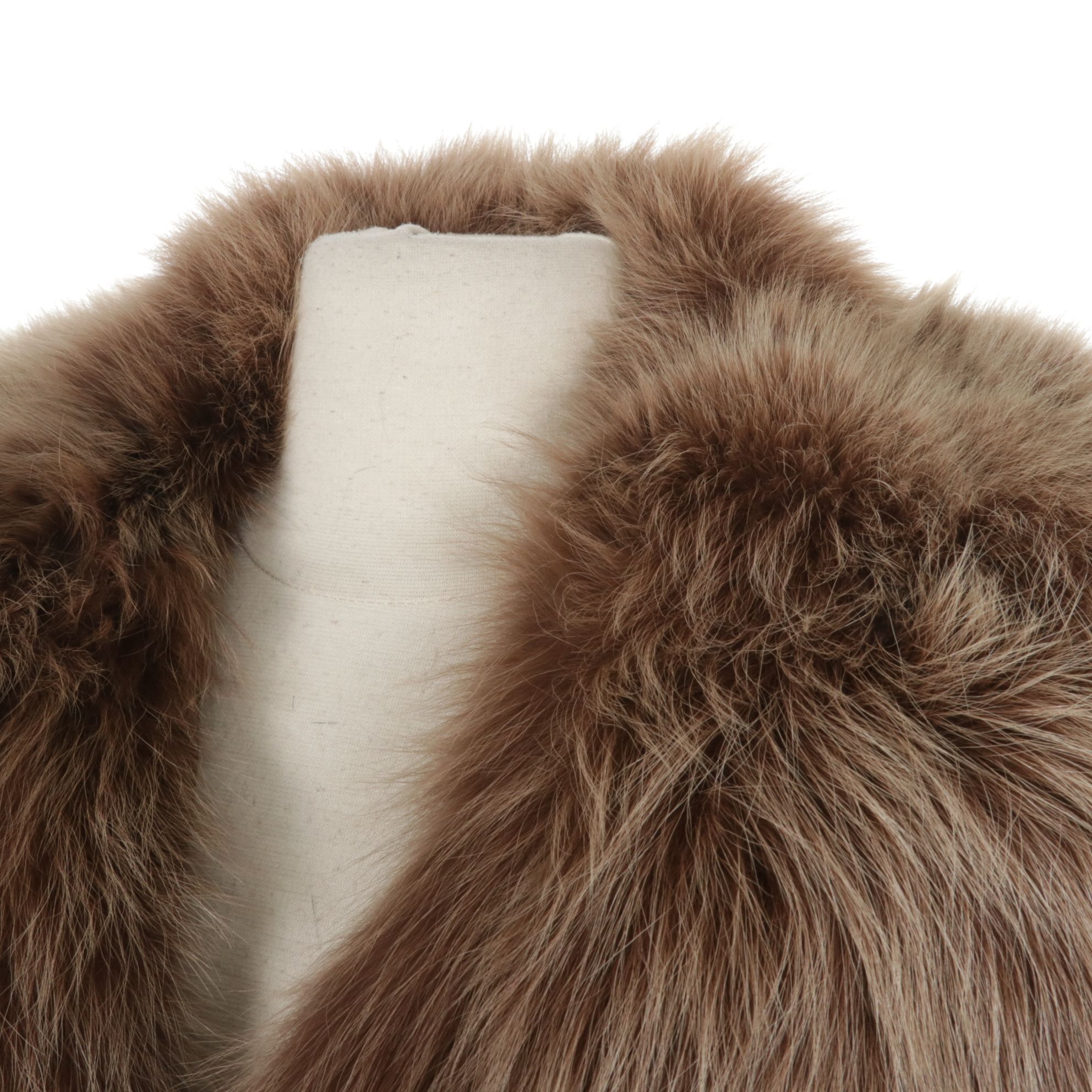 Sheared Mink Fur Stroller with Fox Fur Trim by York Furrier