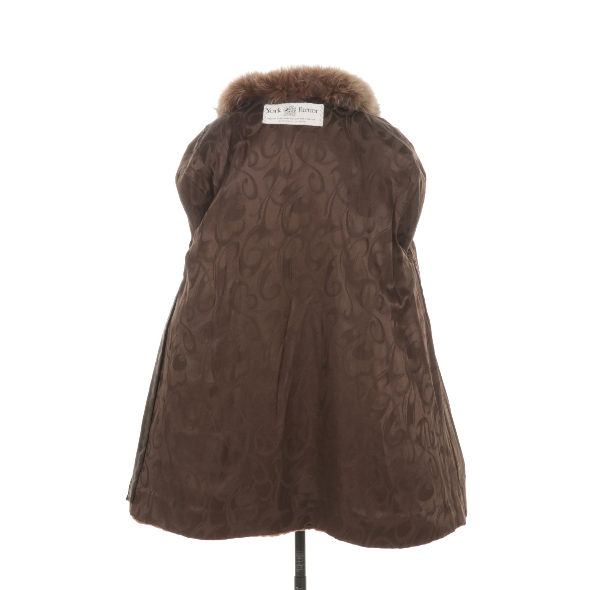 Sheared Mink Fur Stroller with Fox Fur Trim by York Furrier