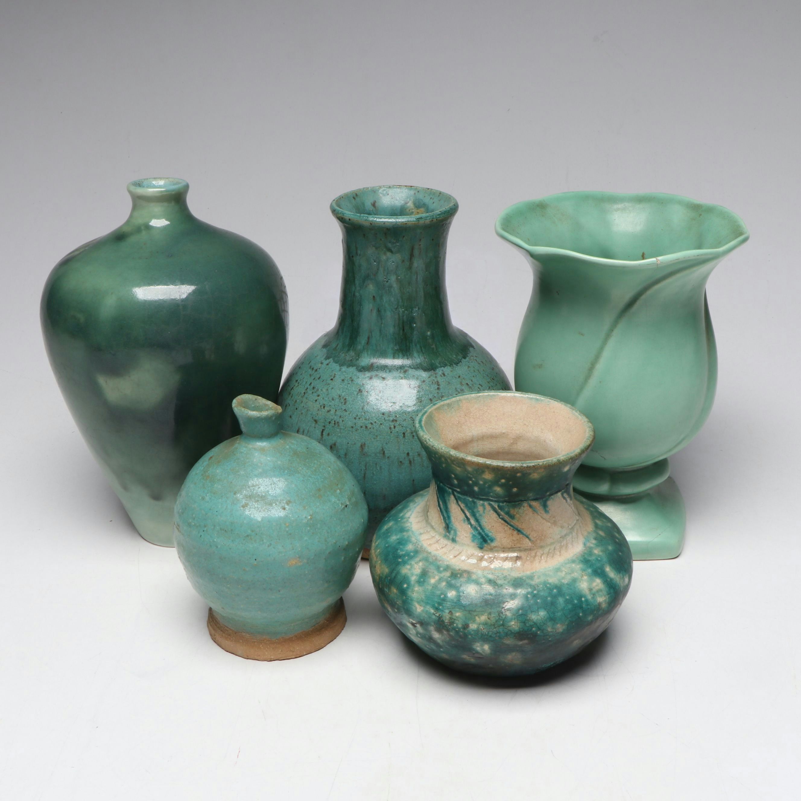 Lutz Stoneware and Other Art Pottery Vases