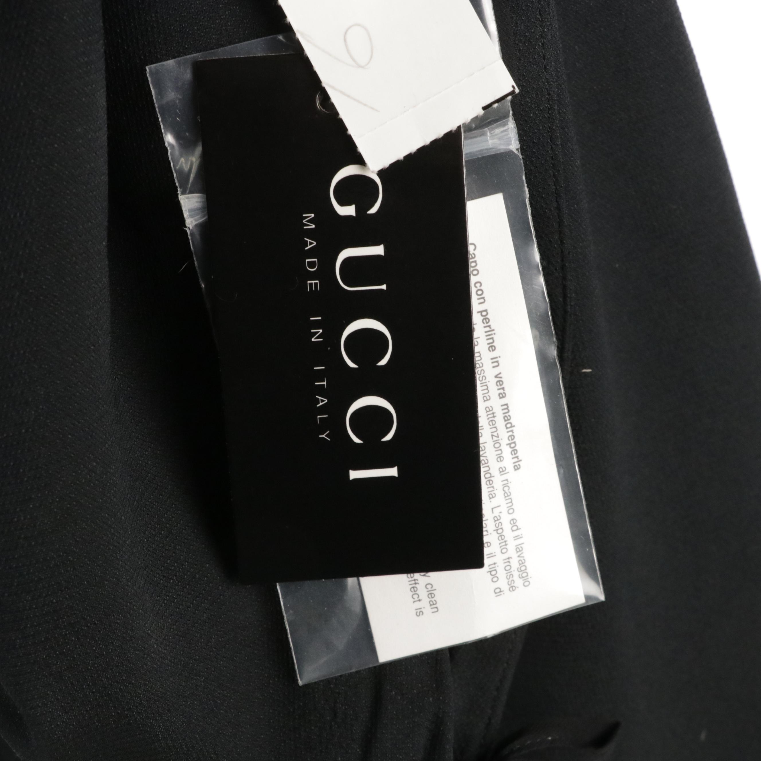 Gucci Beaded Black Silk Skirt with Tags
