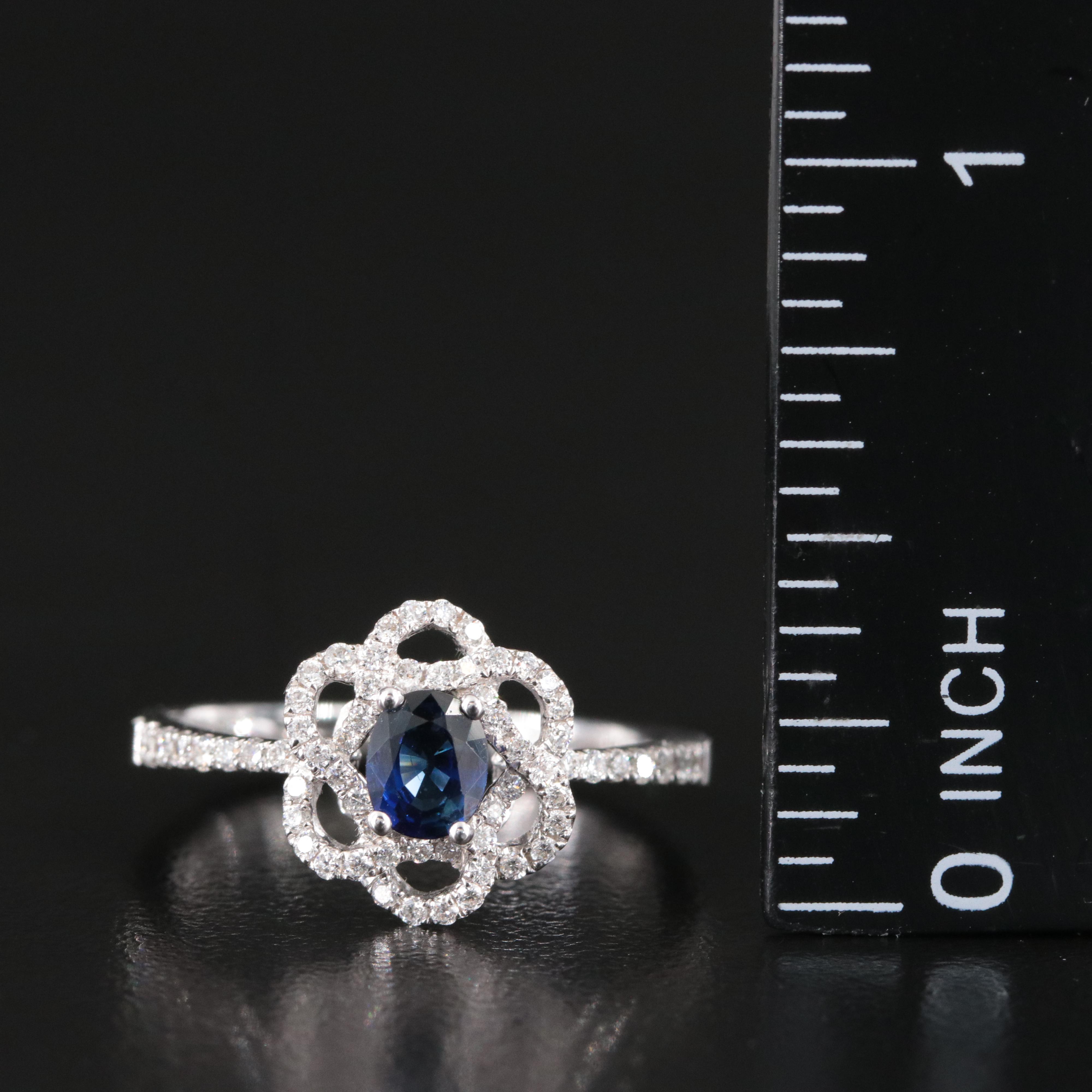 18K Sapphire and Diamond Ring