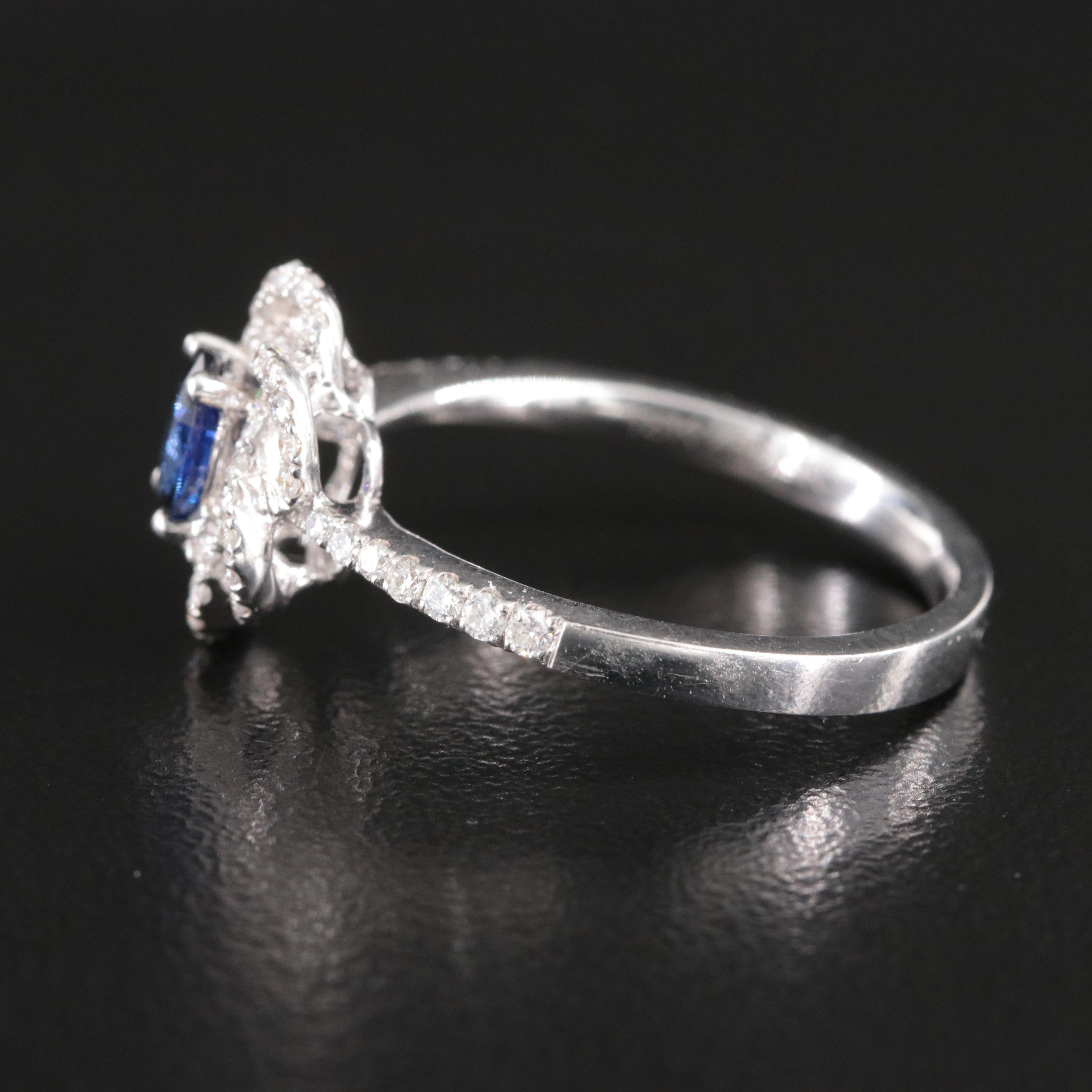 18K Sapphire and Diamond Ring
