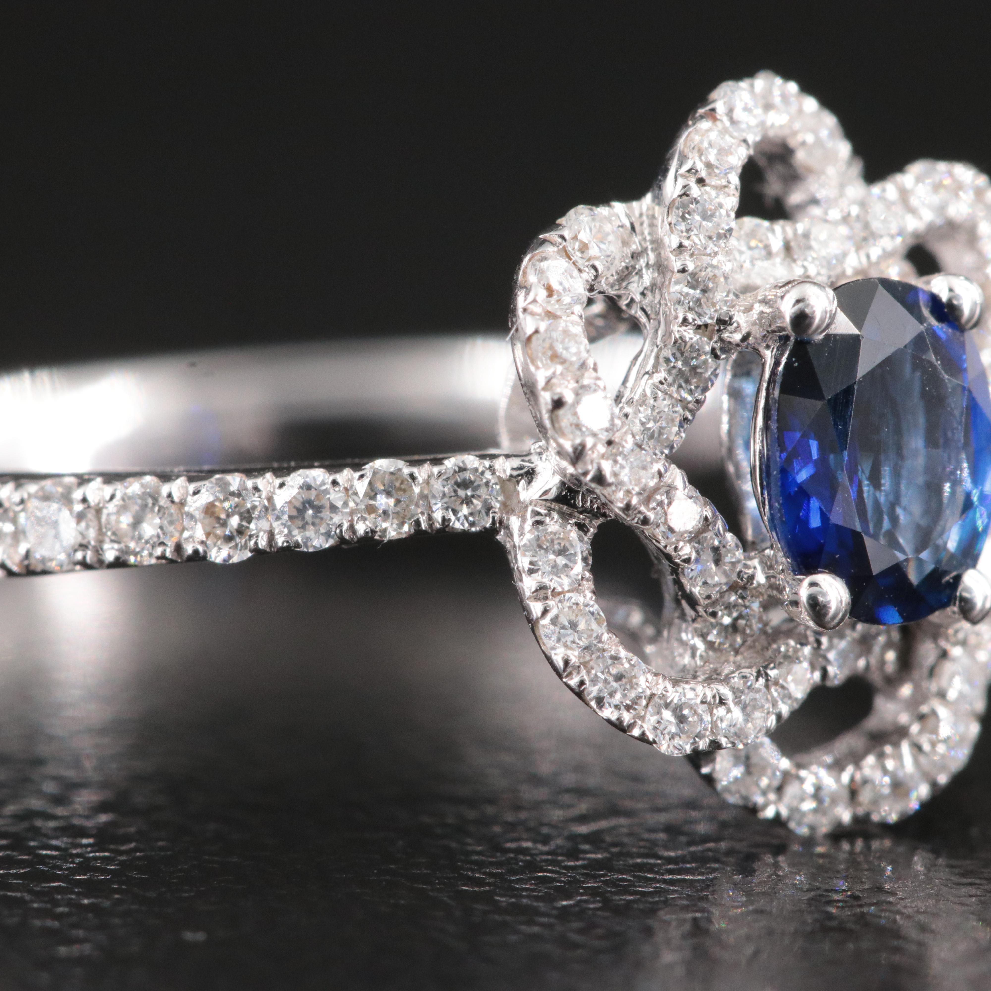 18K Sapphire and Diamond Ring