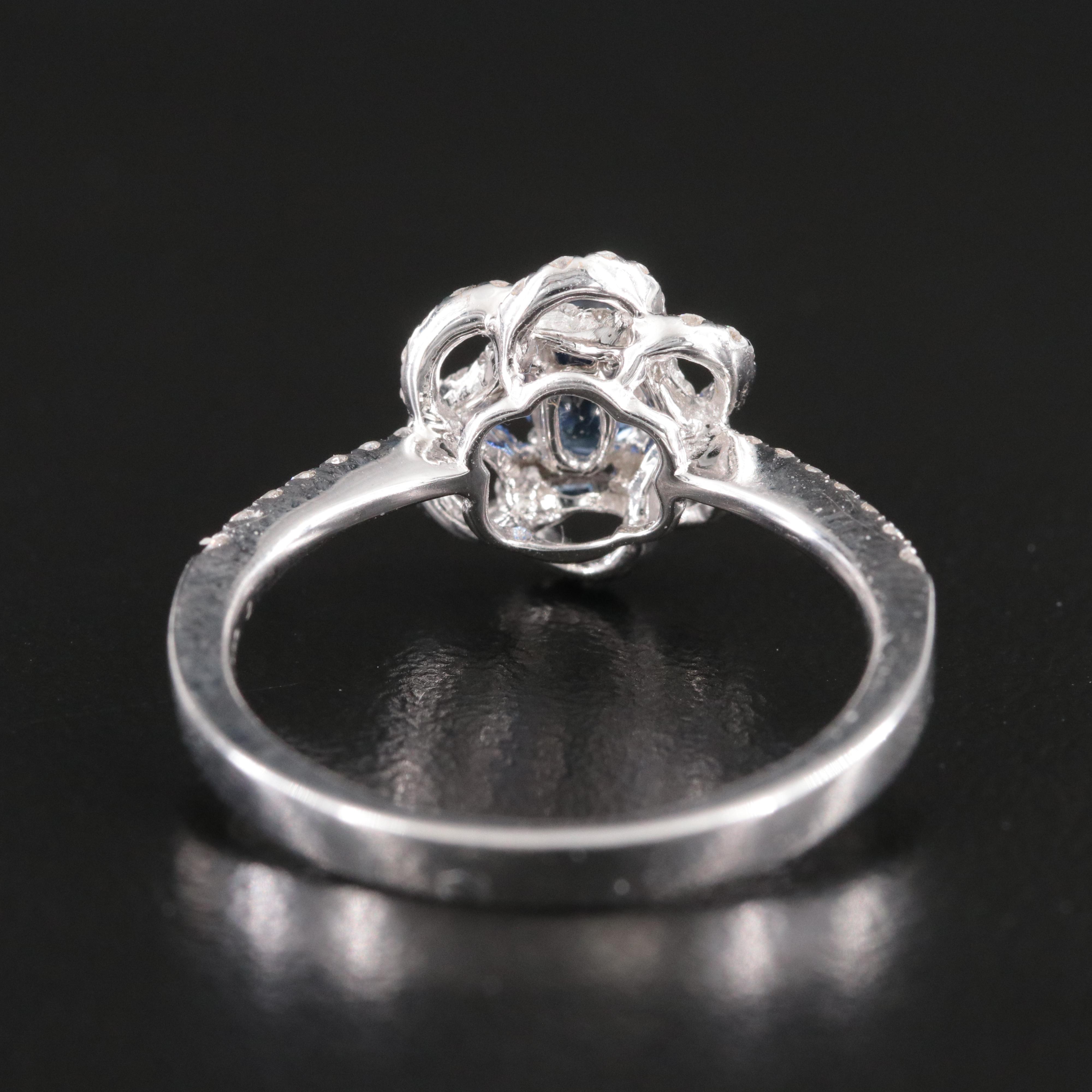 18K Sapphire and Diamond Ring