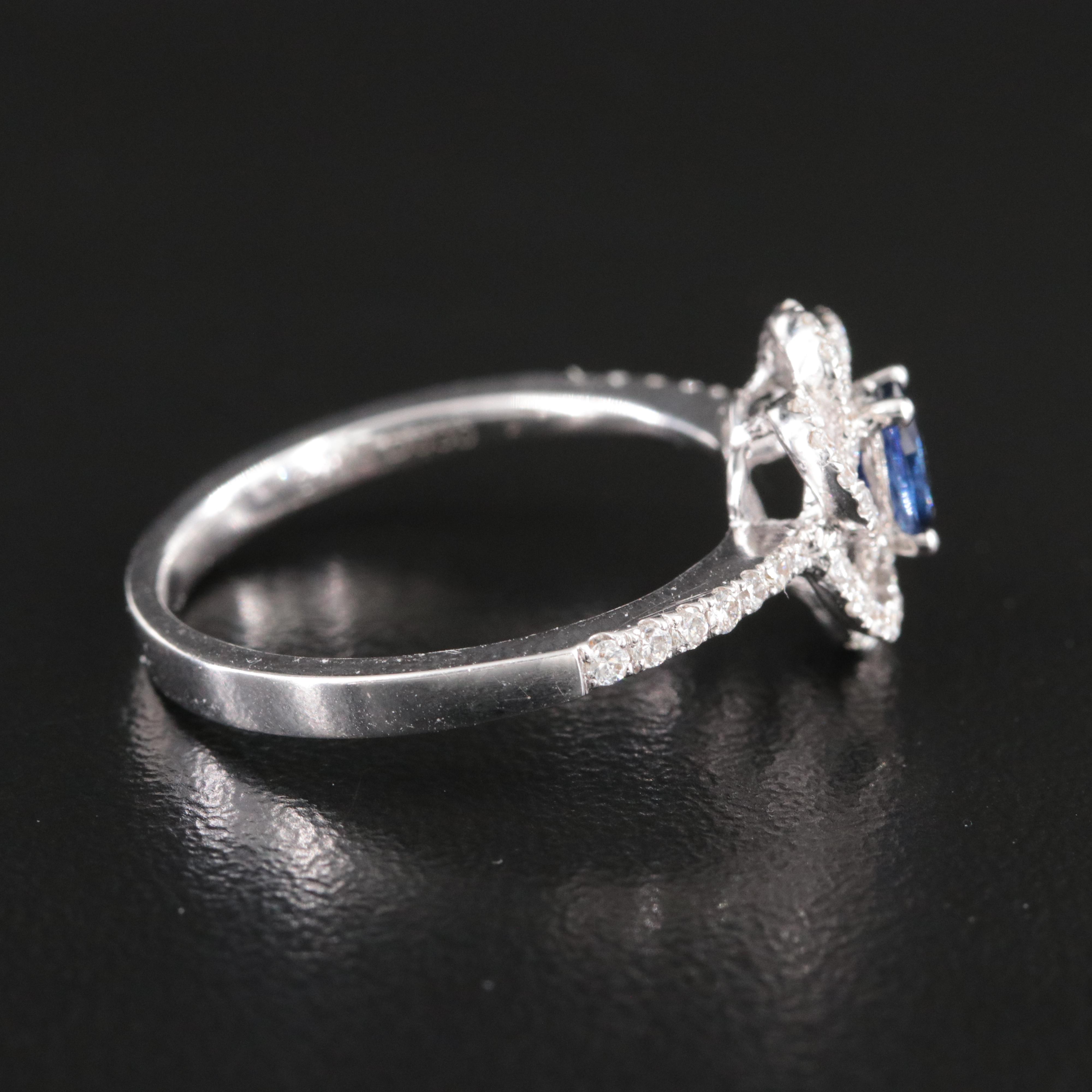 18K Sapphire and Diamond Ring