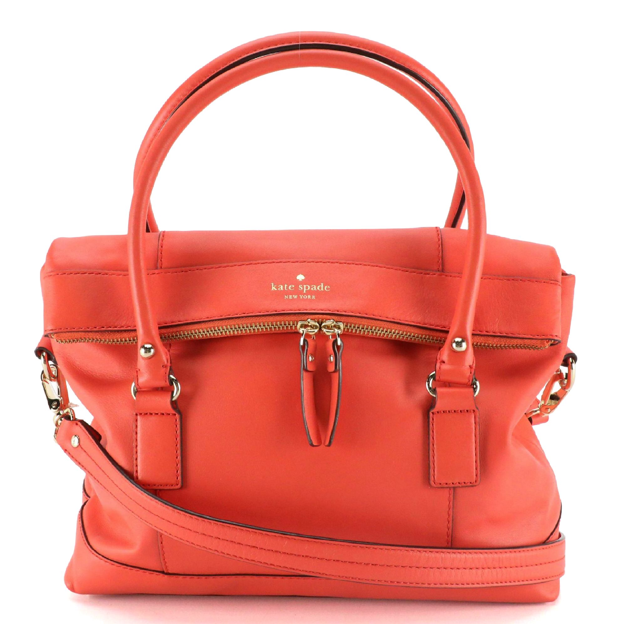 Kate Spade Fremont Place Carmen Two-Way Satchel in Coral Leather