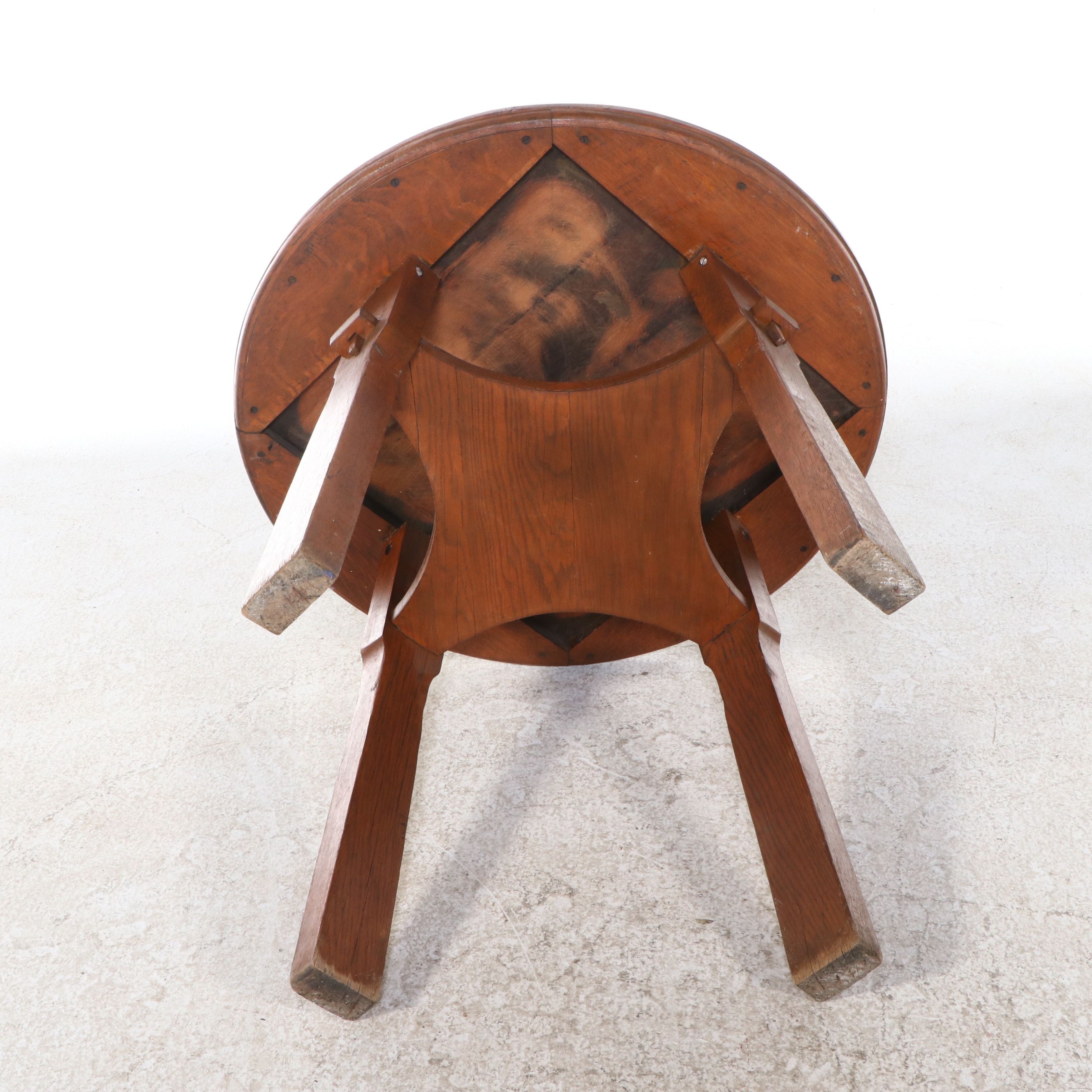 Arts & Crafts Oak Center Table