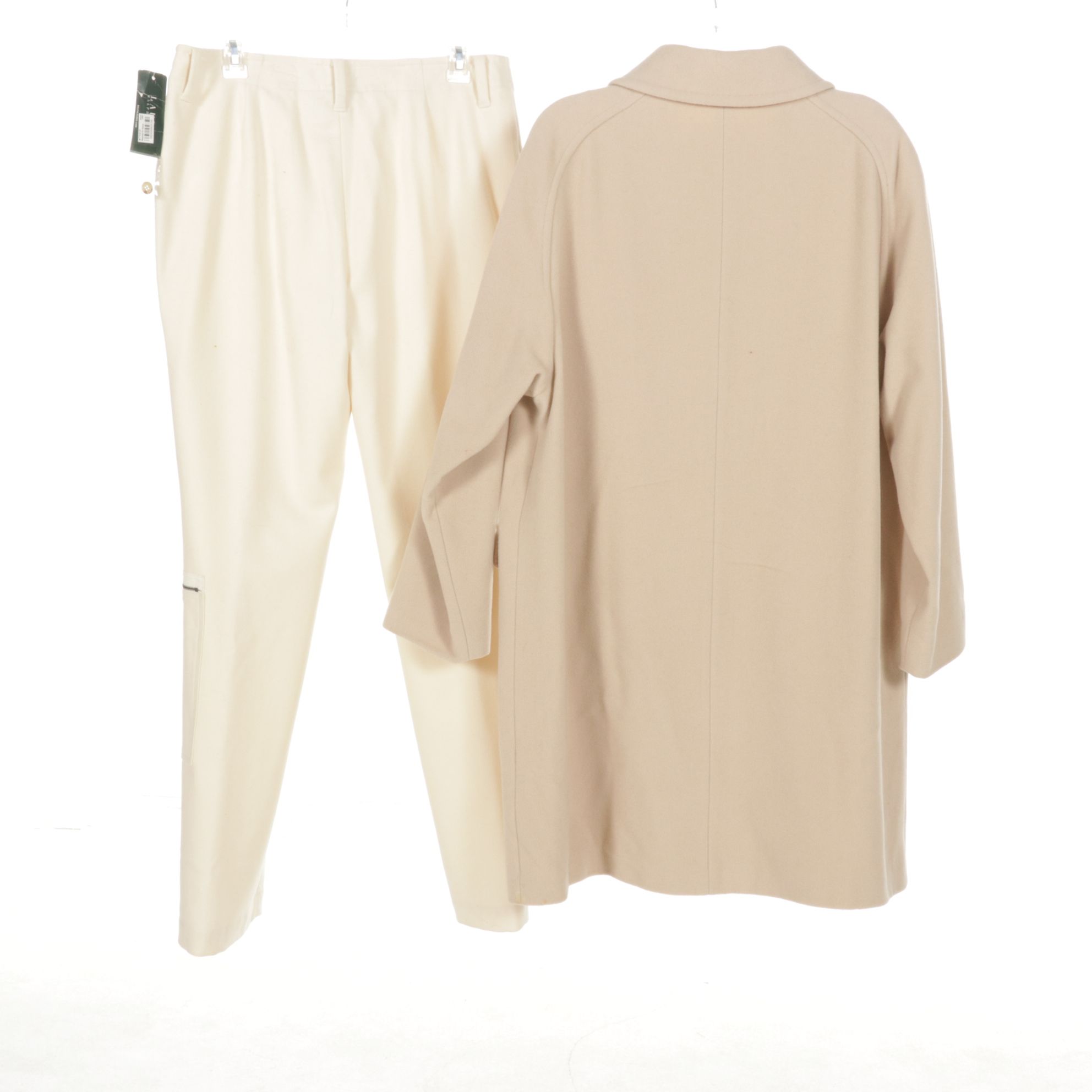 Lauren Ralph Lauren Wool Herringbone Tweed Suit with Creme Wool Peacoat and More