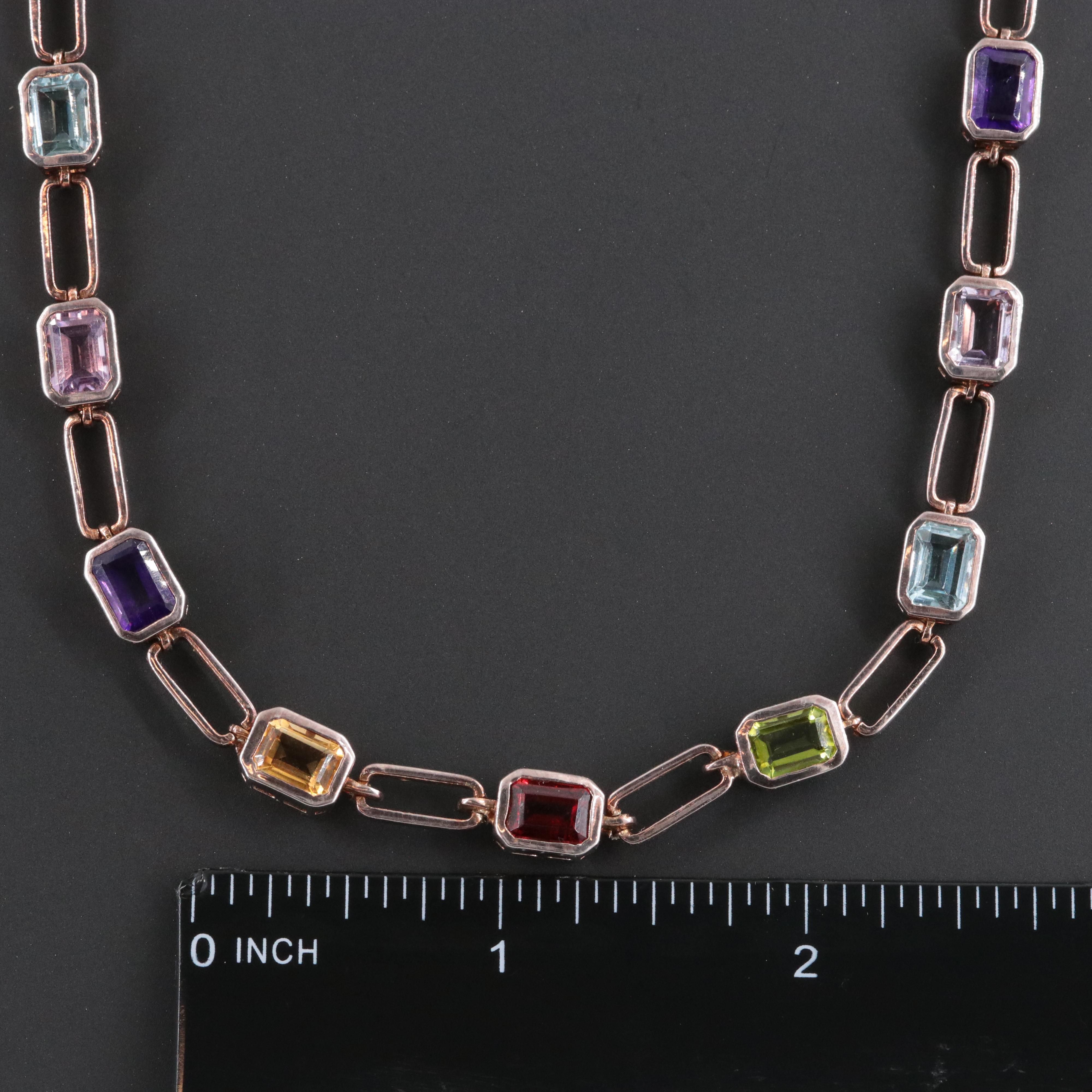 Sterling Gemstone Necklace