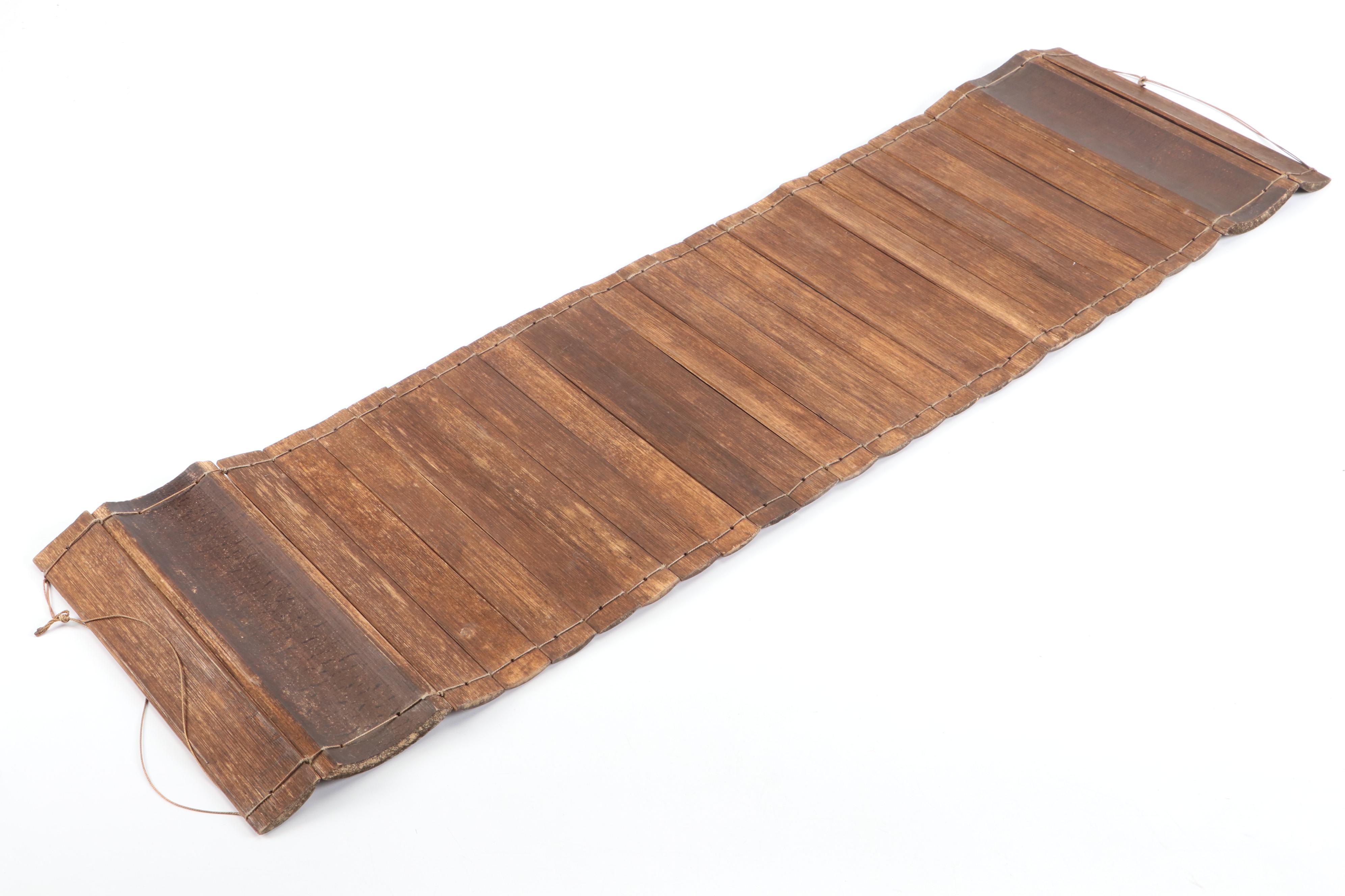 Chinese Hand-Carved Bamboo Scroll Book