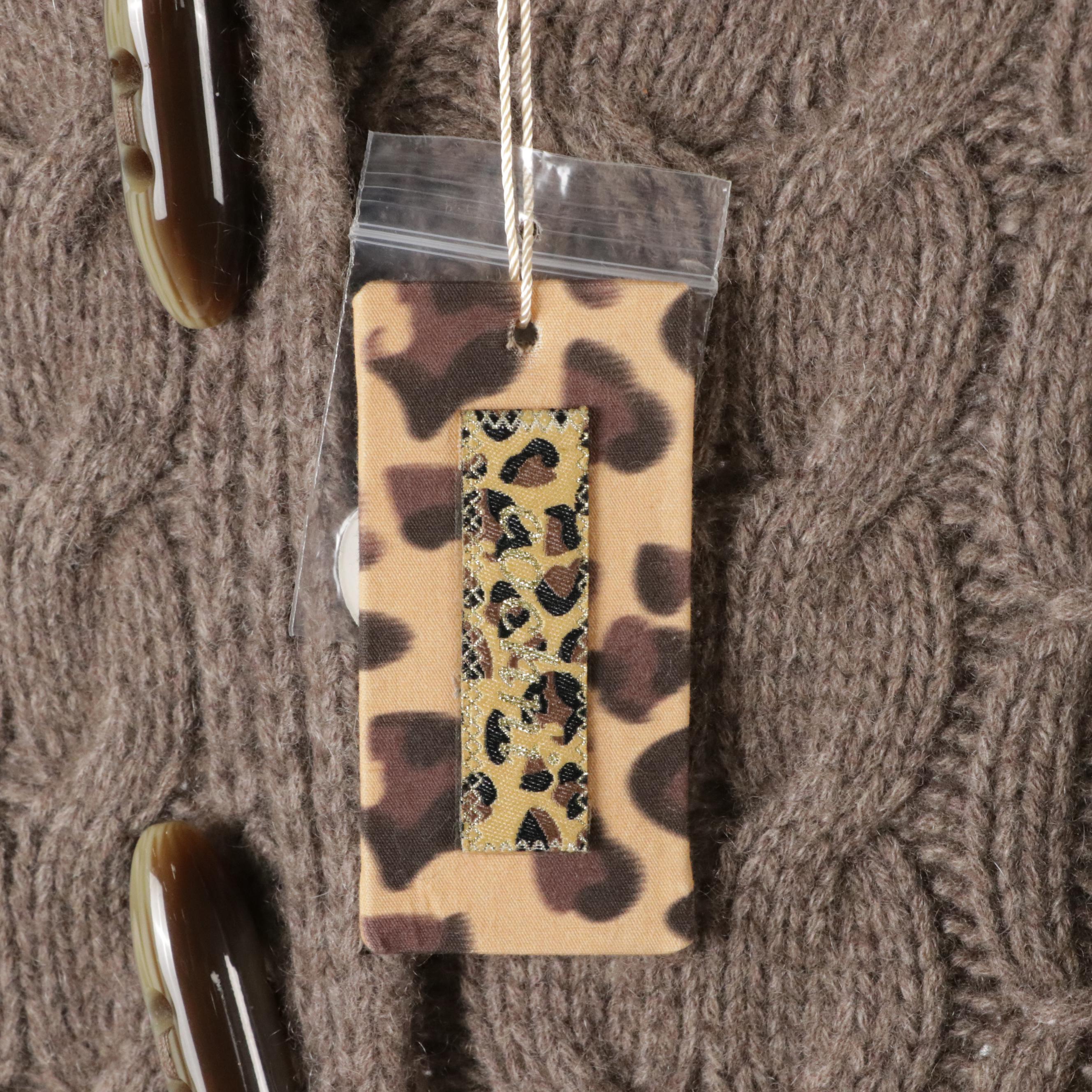 Cochni Knit Cashmere Open Front and Hooded Cardigan Sweaters, With Tags