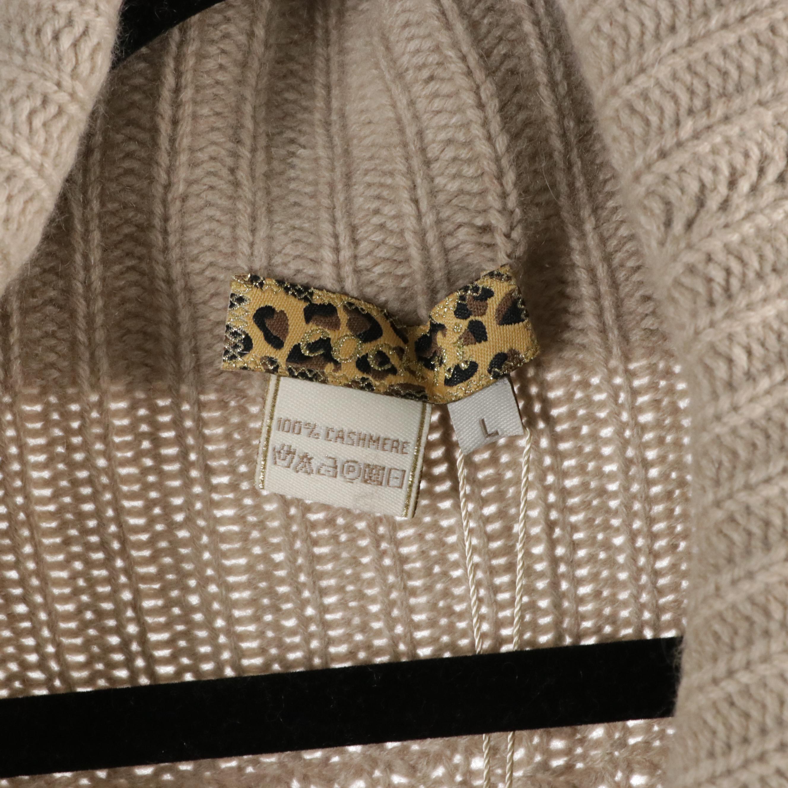 Cochni Knit Cashmere Open Front and Hooded Cardigan Sweaters, With Tags