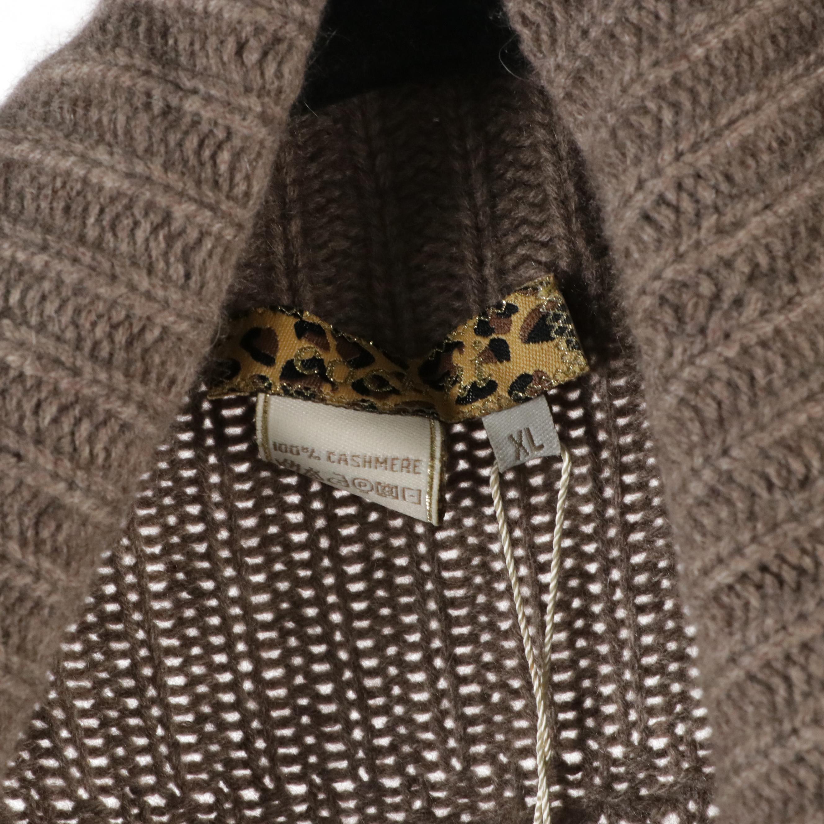 Cochni Knit Cashmere Open Front and Hooded Cardigan Sweaters, With Tags