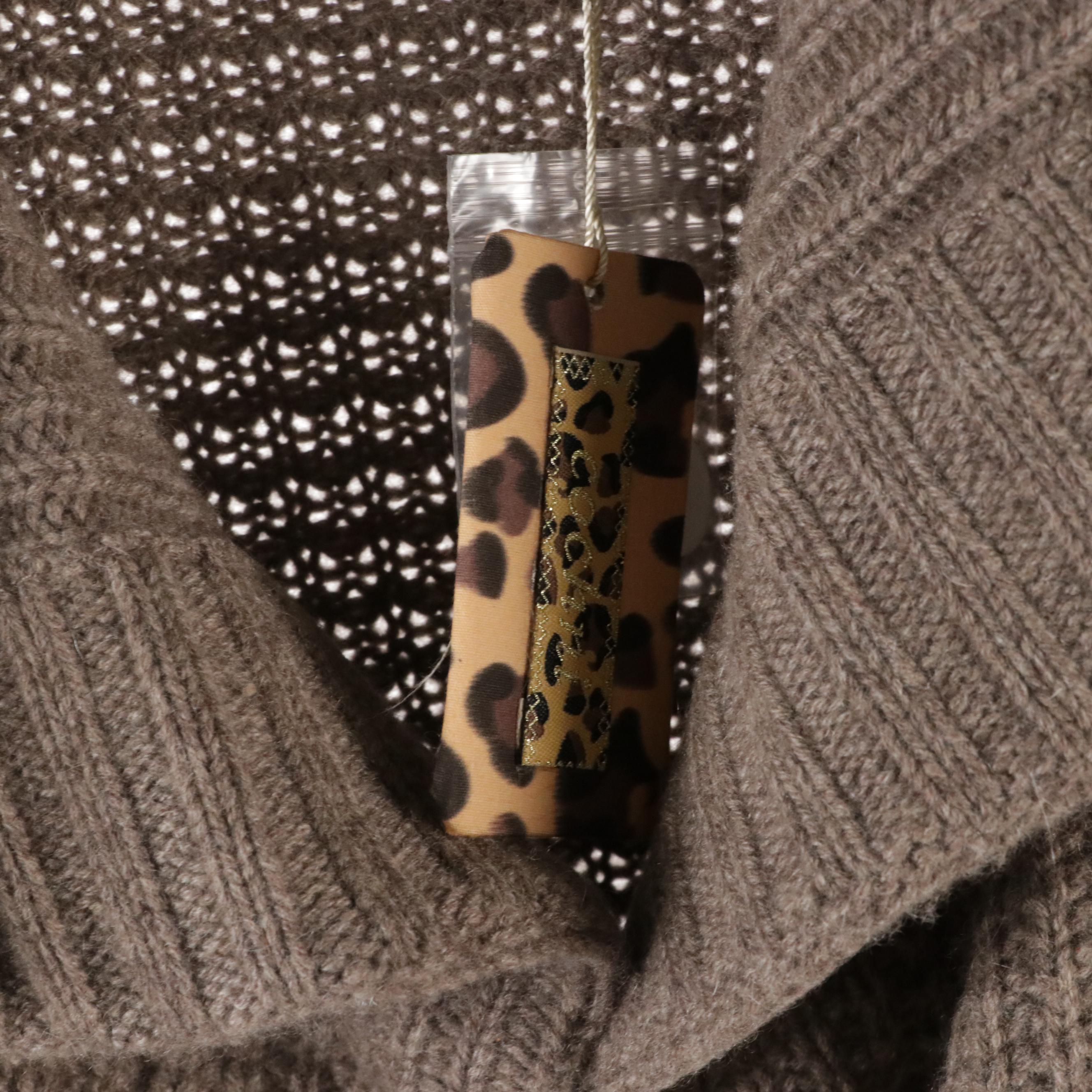 Cochni Knit Cashmere Open Front and Hooded Cardigan Sweaters, With Tags