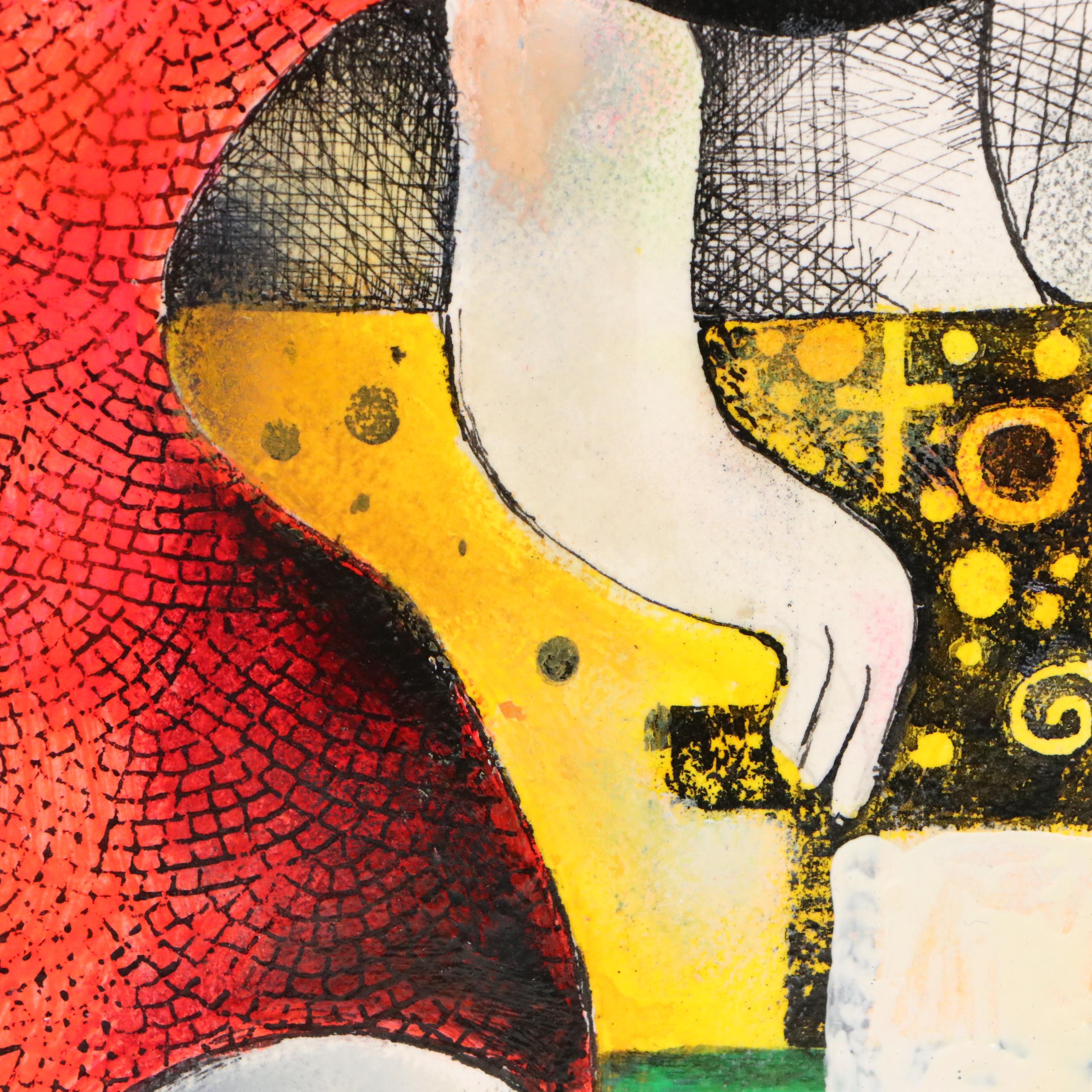 Nikolay Manuylov "Kuk" Surrealist Mixed Media Painting, 2021