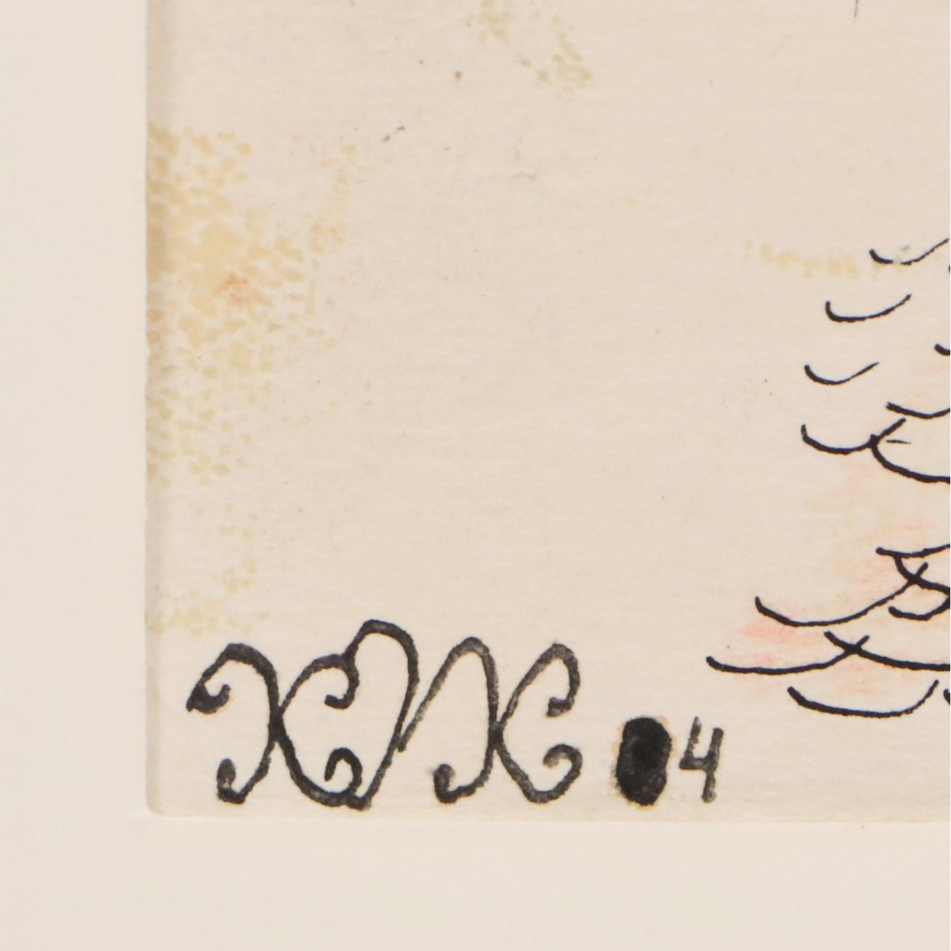 Nikolay Manuylov "Kuk" Surrealist Watercolor Painting, 2004