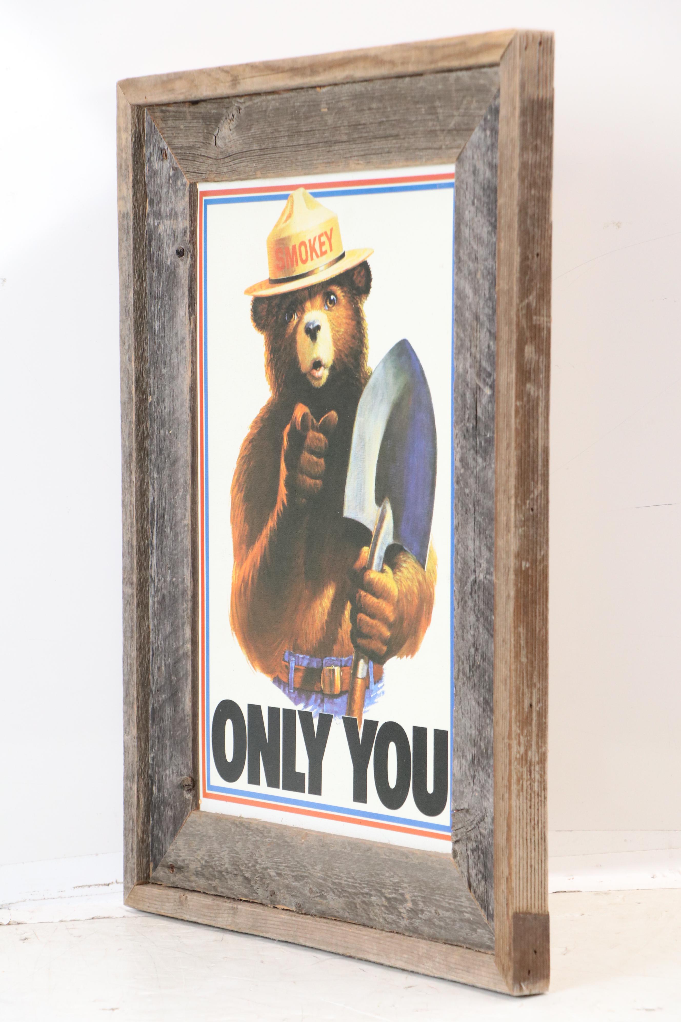 Rudolph Wendelin Smokey Bear Ink Drawing and Other Smokey Bear Memorabilia, 1993