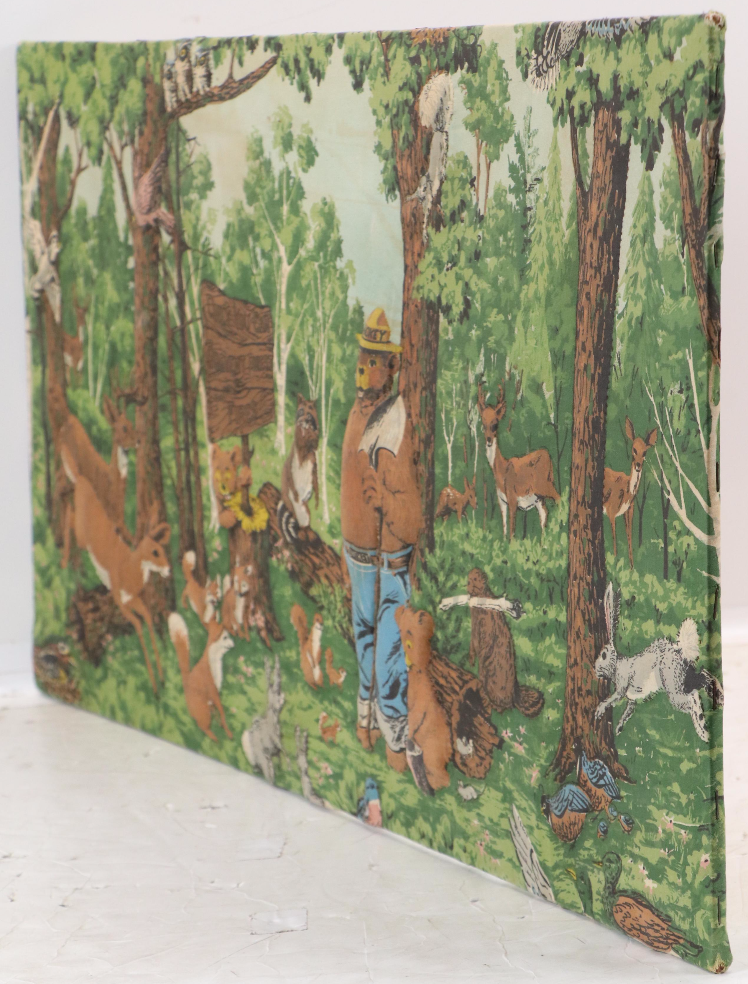 Rudolph Wendelin Smokey Bear Ink Drawing and Other Smokey Bear Memorabilia, 1993