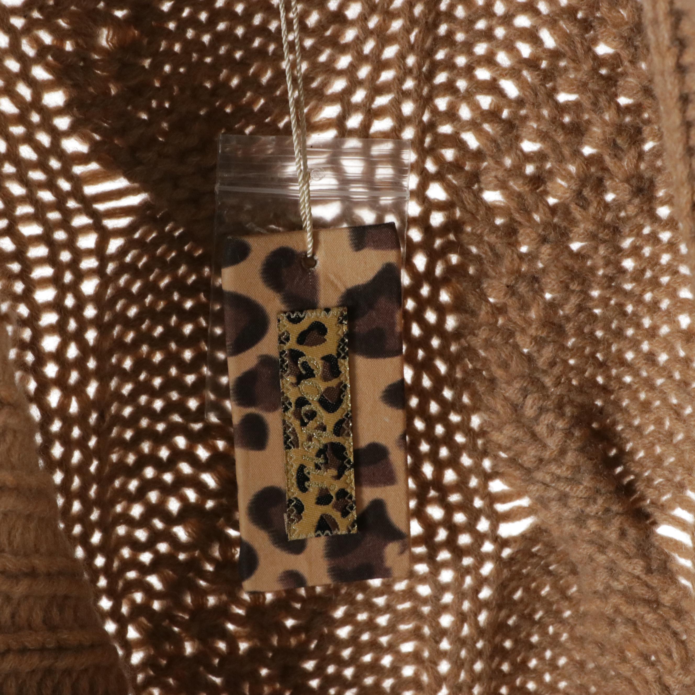 Cochni Knit Cashmere Open Front and Hooded Cardigan Sweaters, With Tags