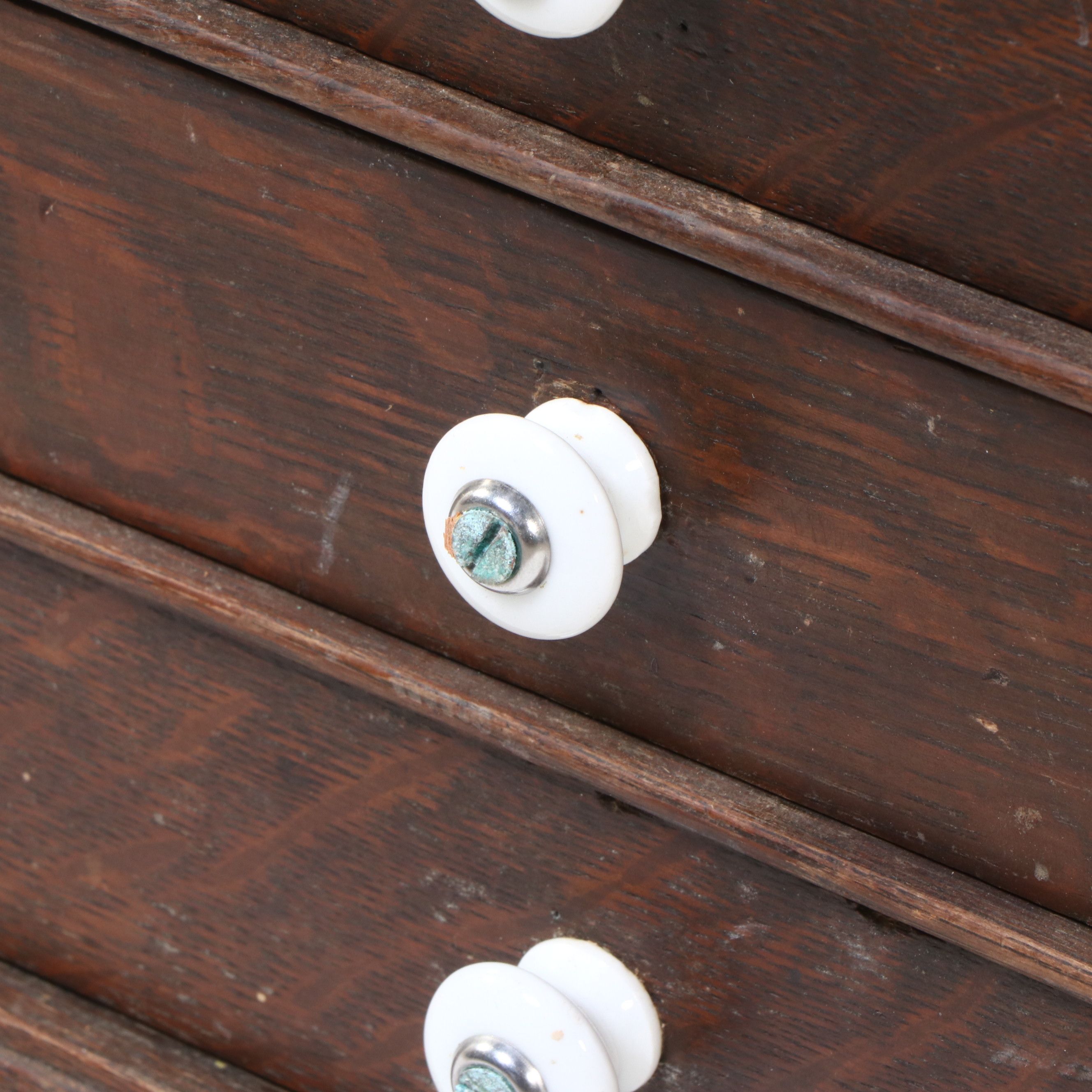 Victorian Dark Oak Spool Cabinet