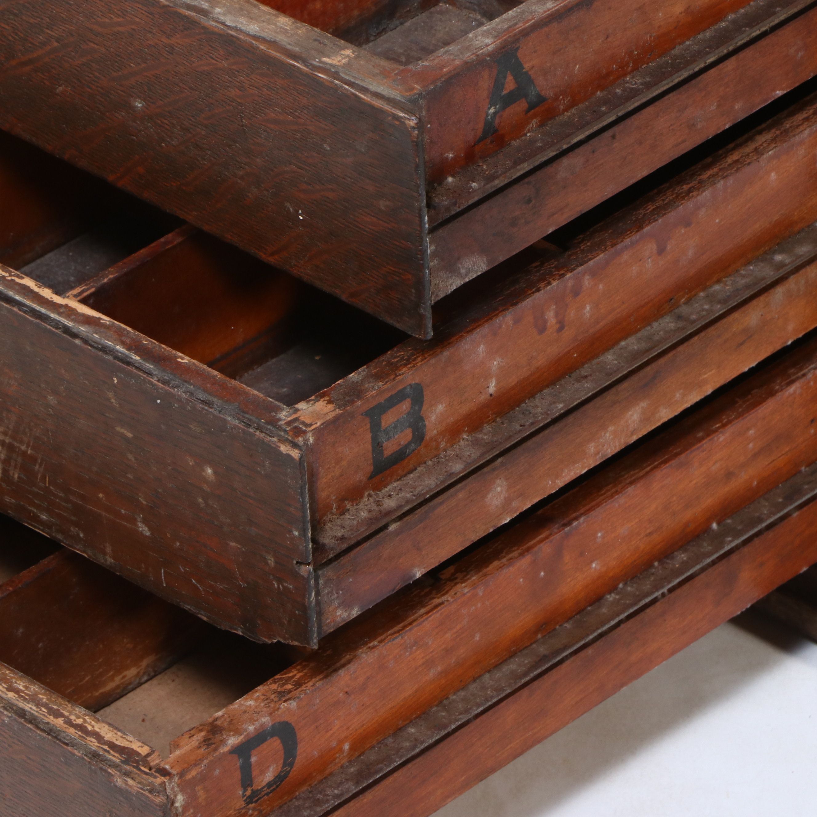 Victorian Dark Oak Spool Cabinet