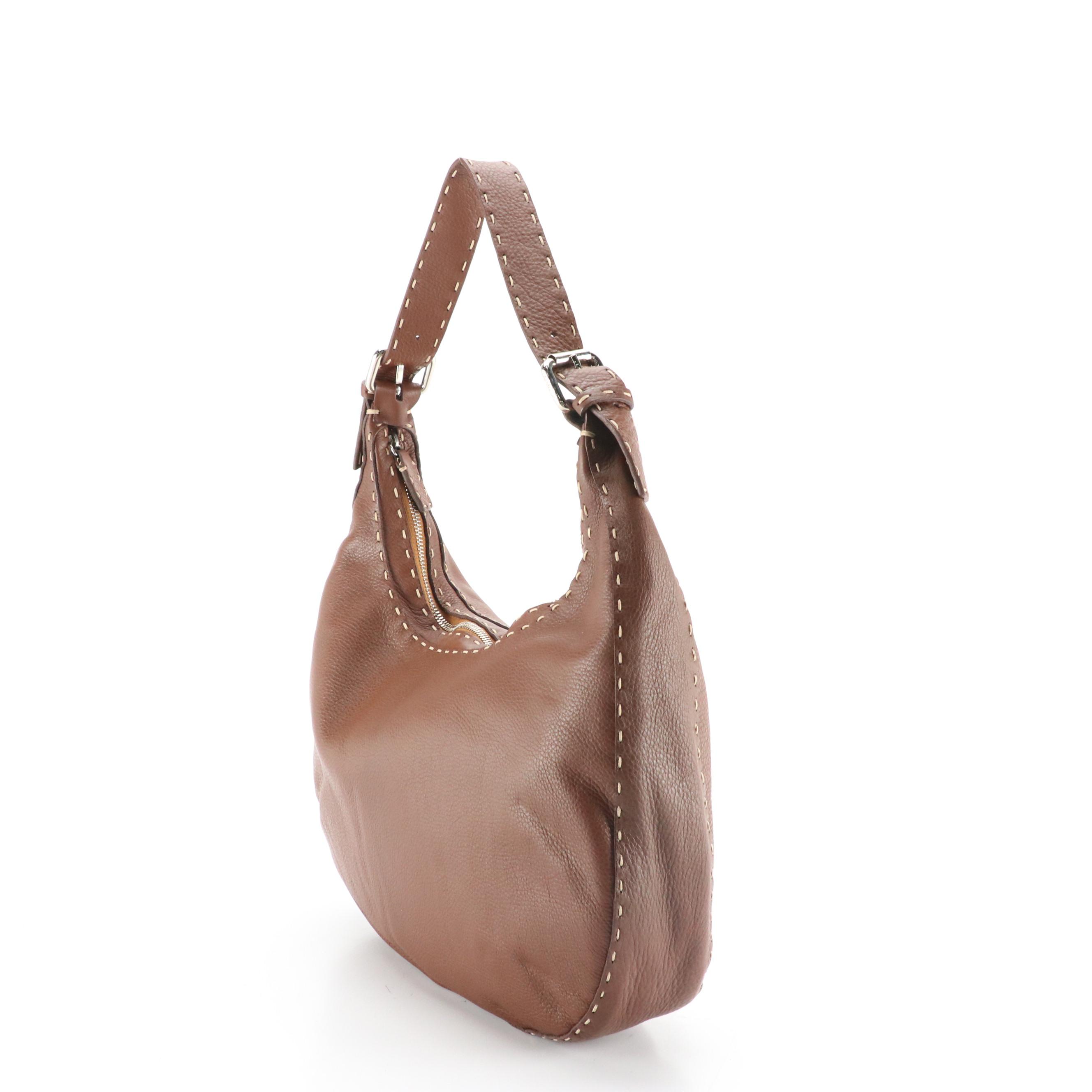 Fendi Selleria Hobo Bag 8BT017 in Cafe Romano Leather