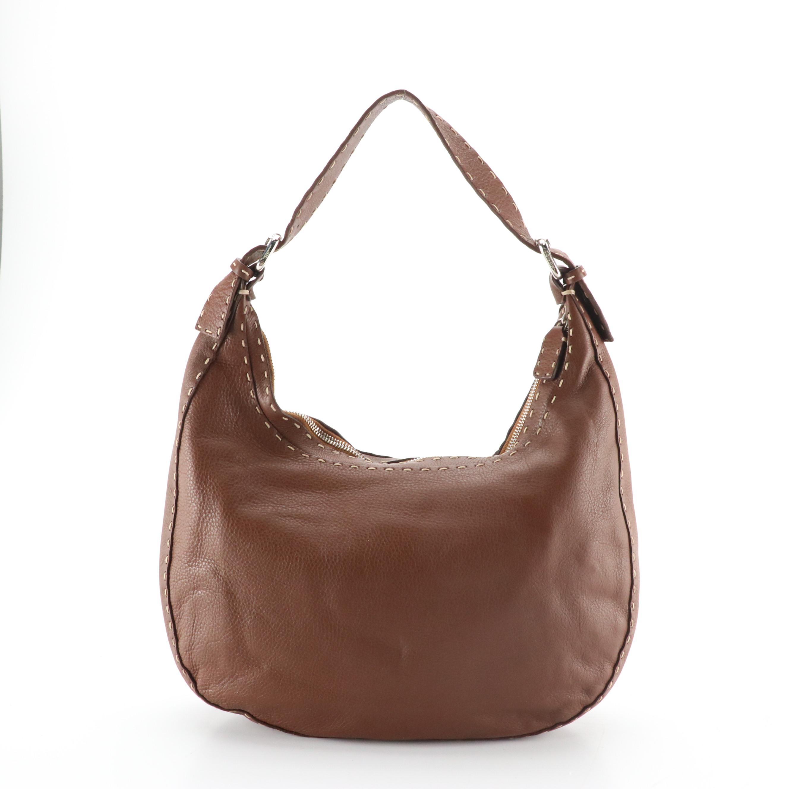 Fendi Selleria Hobo Bag 8BT017 in Cafe Romano Leather