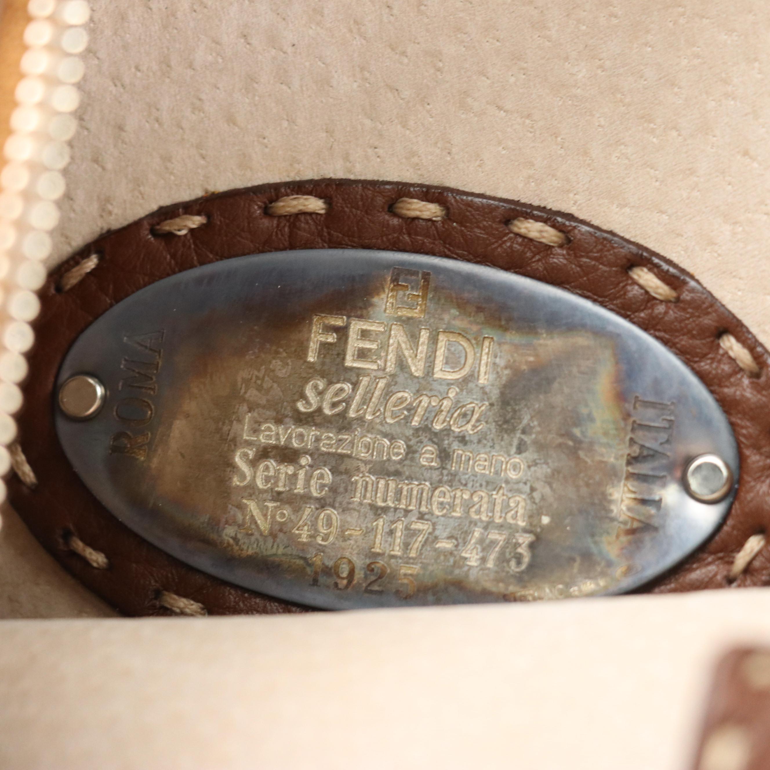 Fendi Selleria Hobo Bag 8BT017 in Cafe Romano Leather