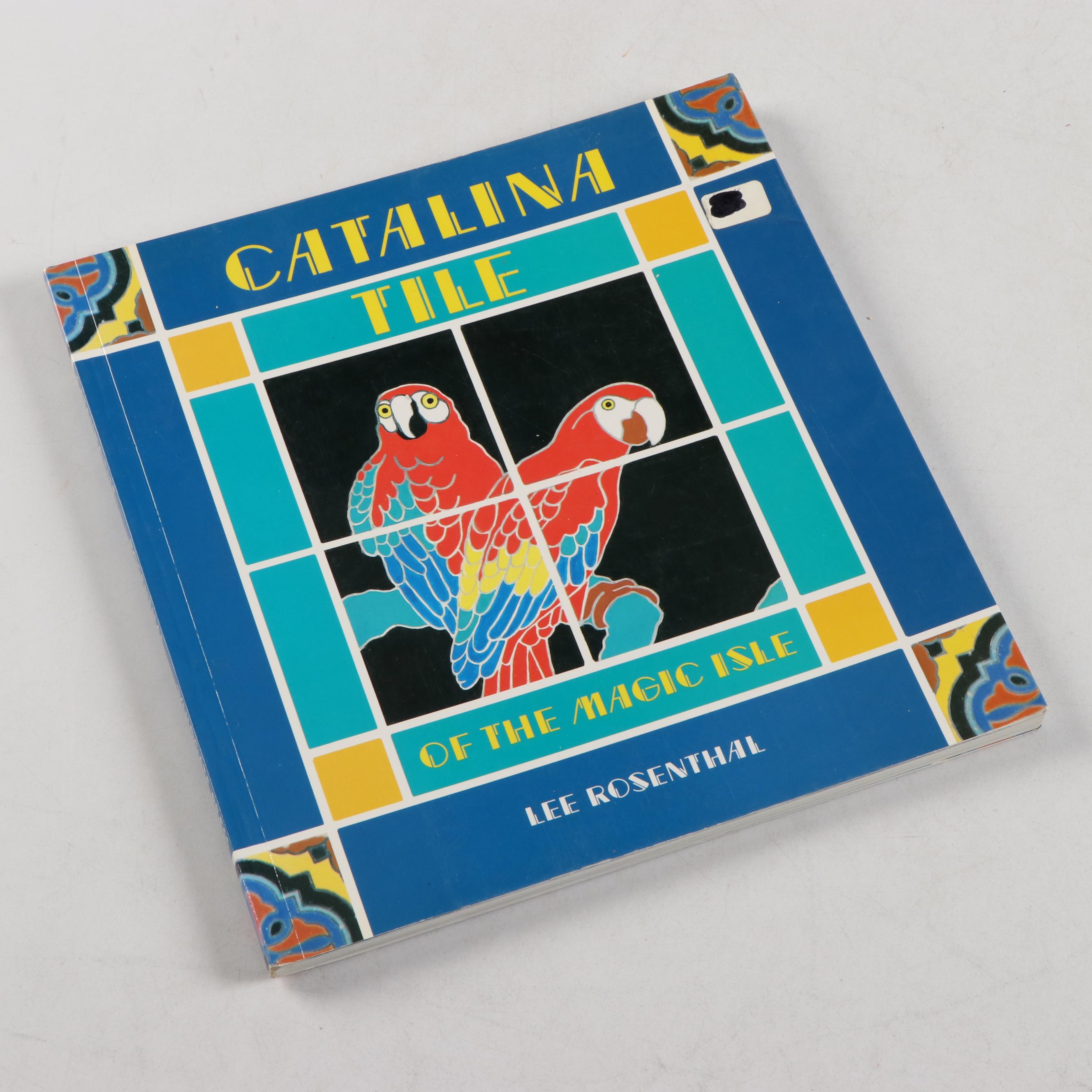 Catalina Pottery Ceramic Toucan Mural with Tile Catalogs and Newspaper Clipping