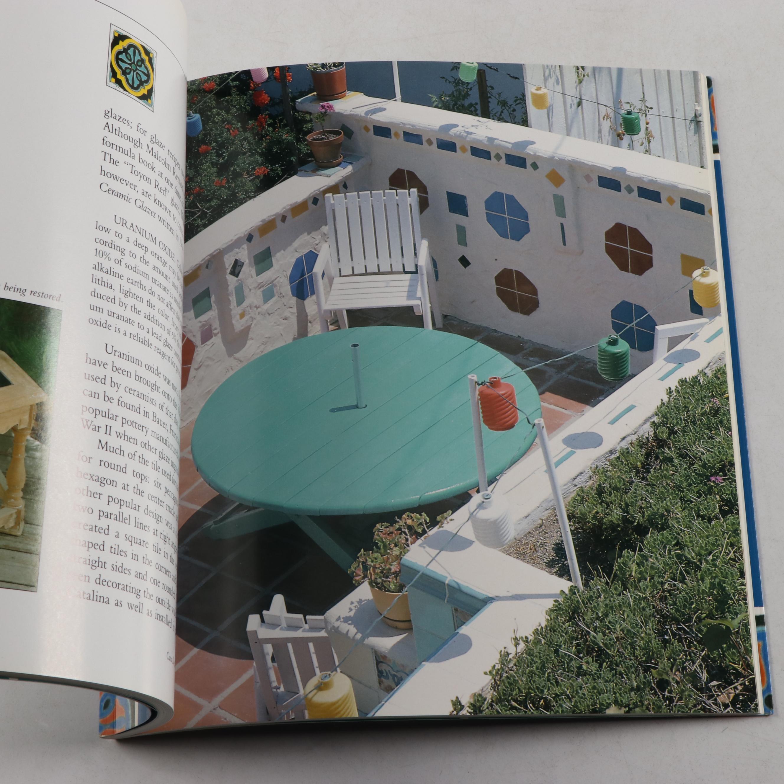 Catalina Pottery Ceramic Toucan Mural with Tile Catalogs and Newspaper Clipping