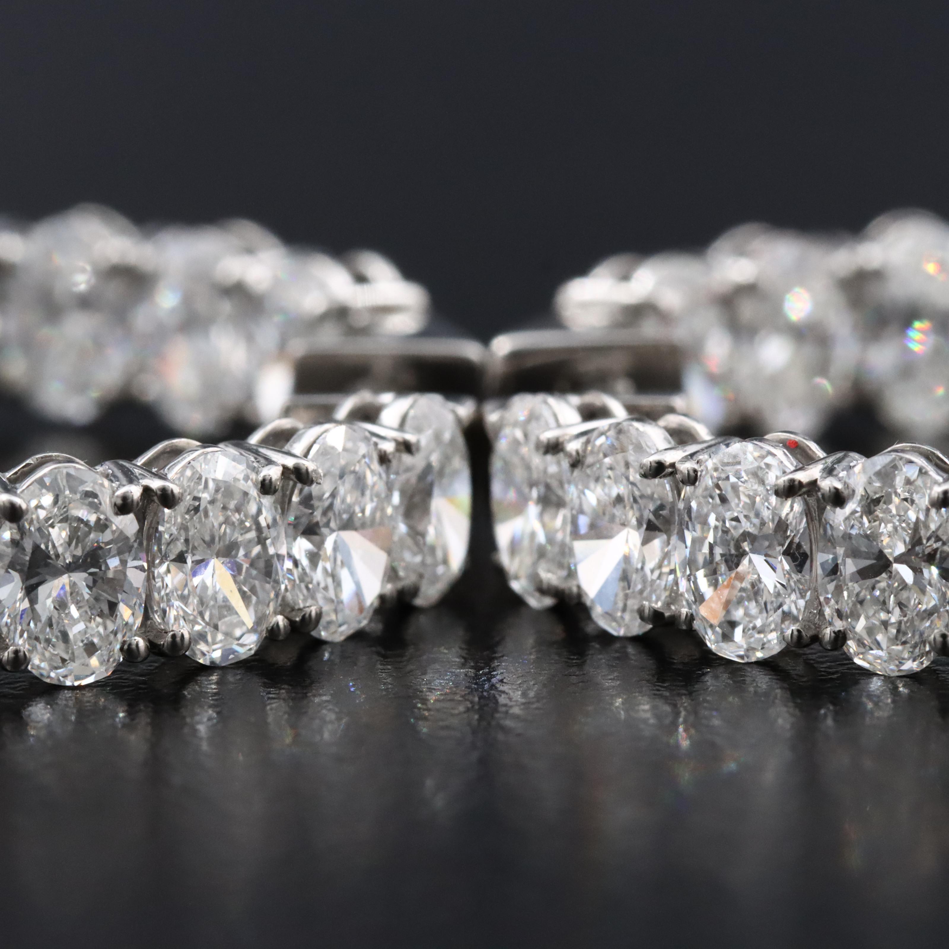 Platinum 10.80 CTW Lab Grown Diamond Inside Out Hoop Earrings