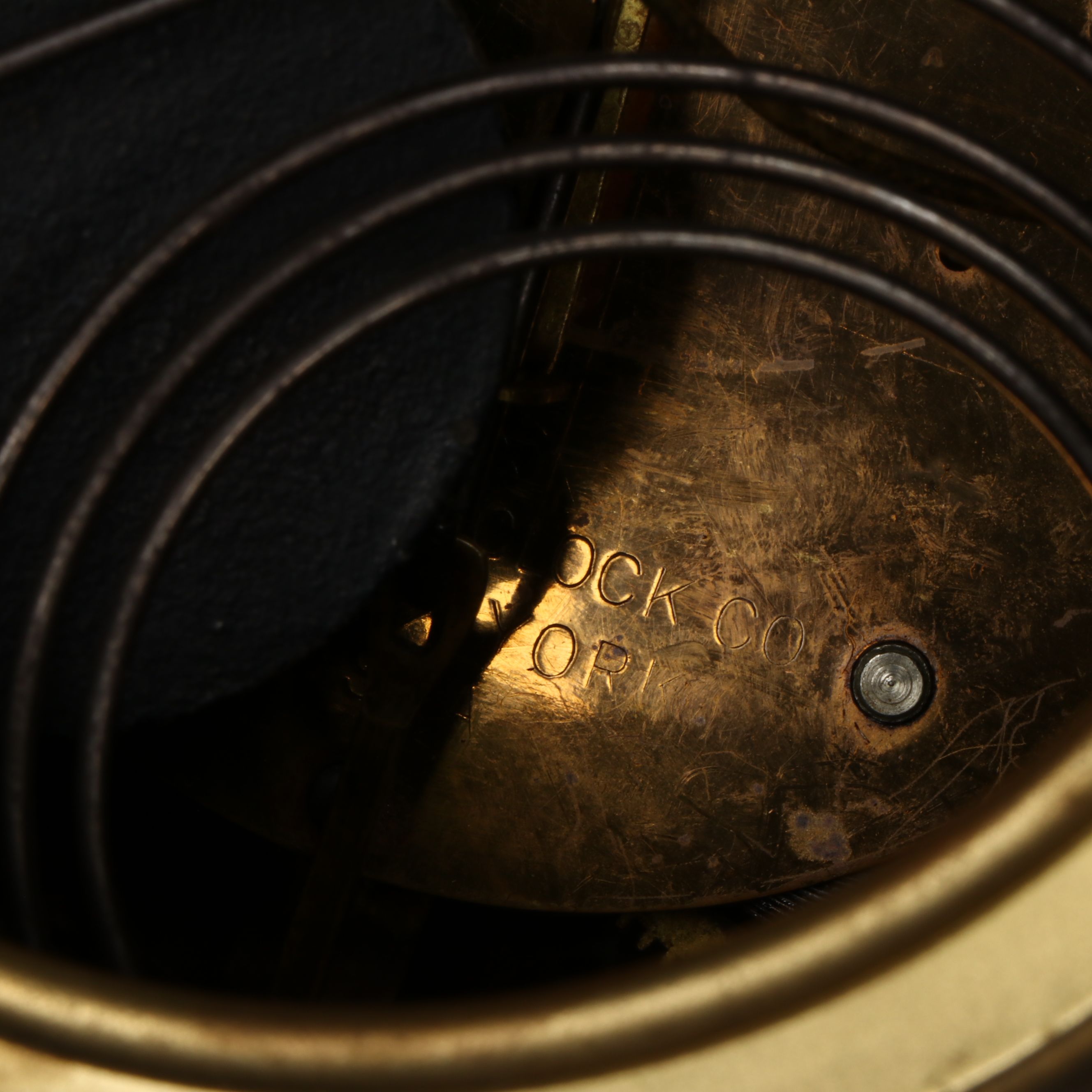 Art Nouveau Ansonia Polychrome Metal Mantel Clock