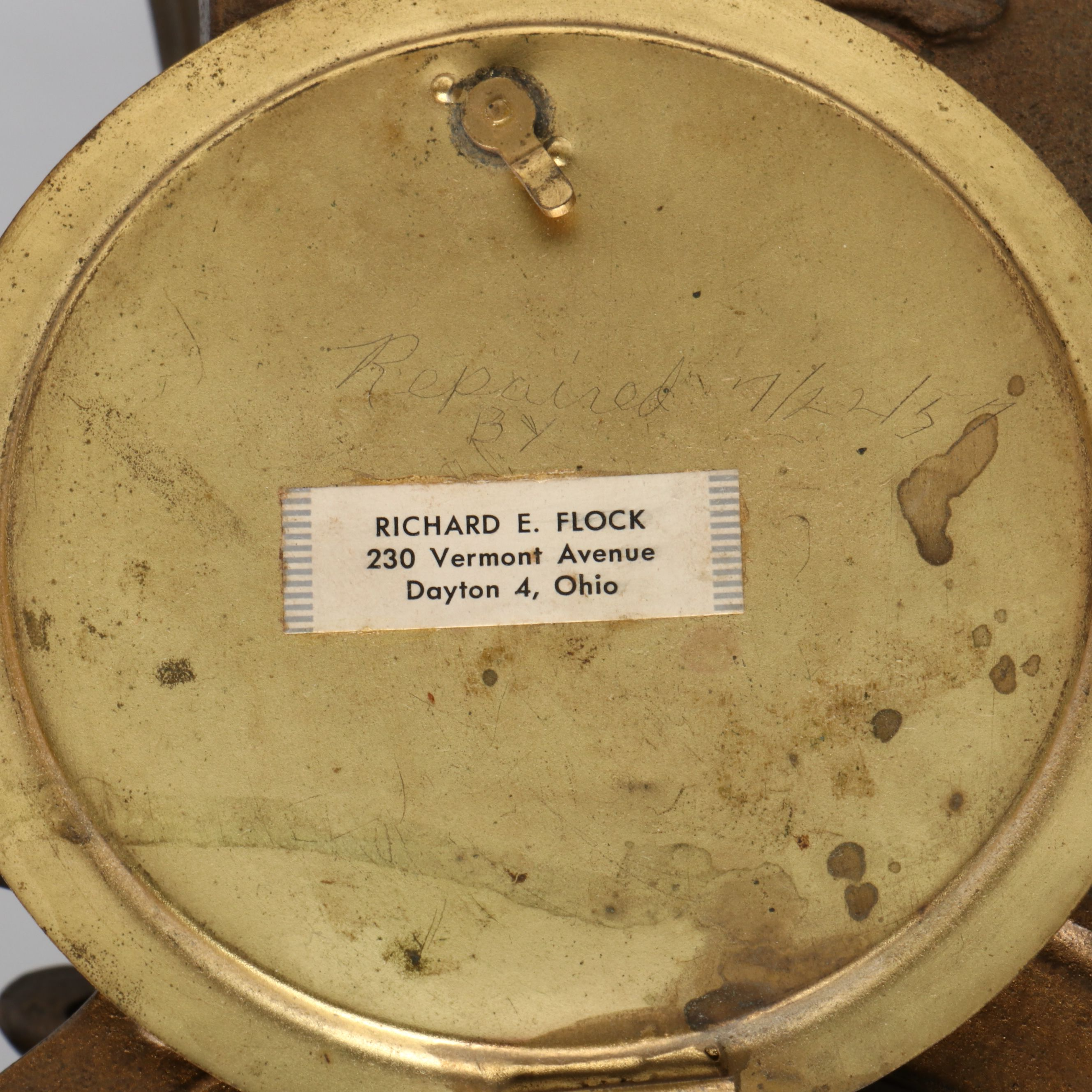 Art Nouveau Ansonia Polychrome Metal Mantel Clock