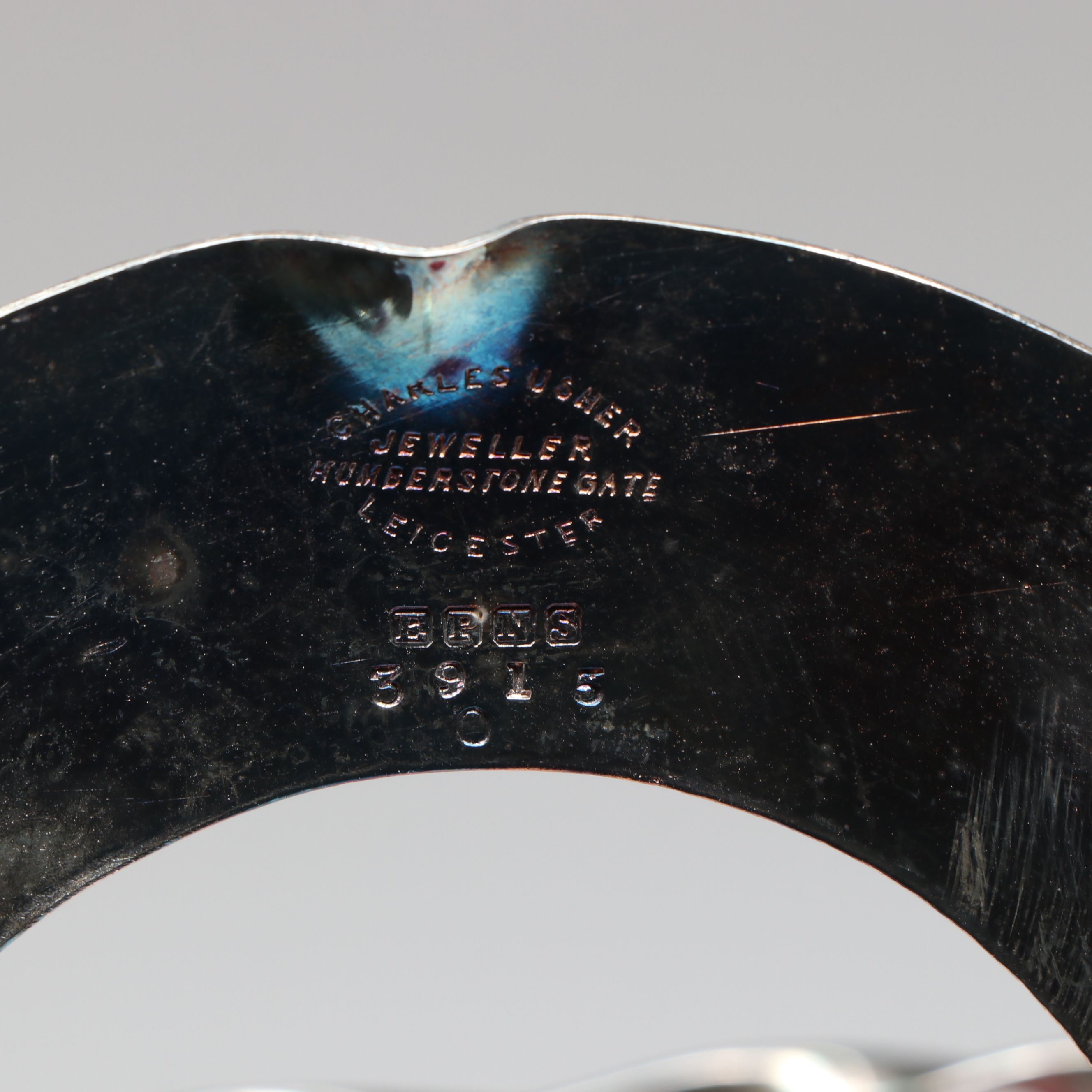 Henry Bourne Sterling and Cranberry Glass Vase with More Table Accessories