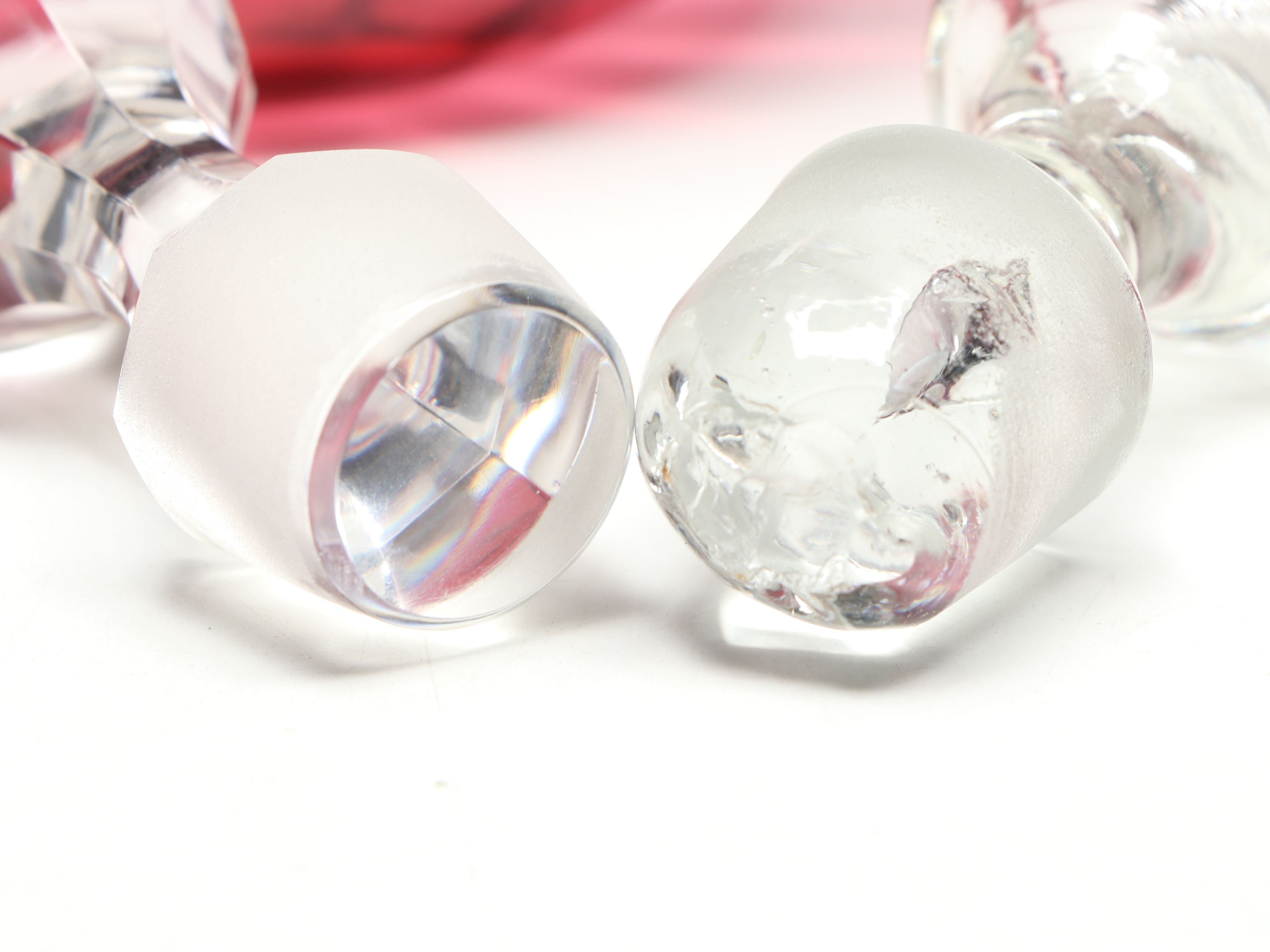 Henry Bourne Sterling and Cranberry Glass Vase with More Table Accessories