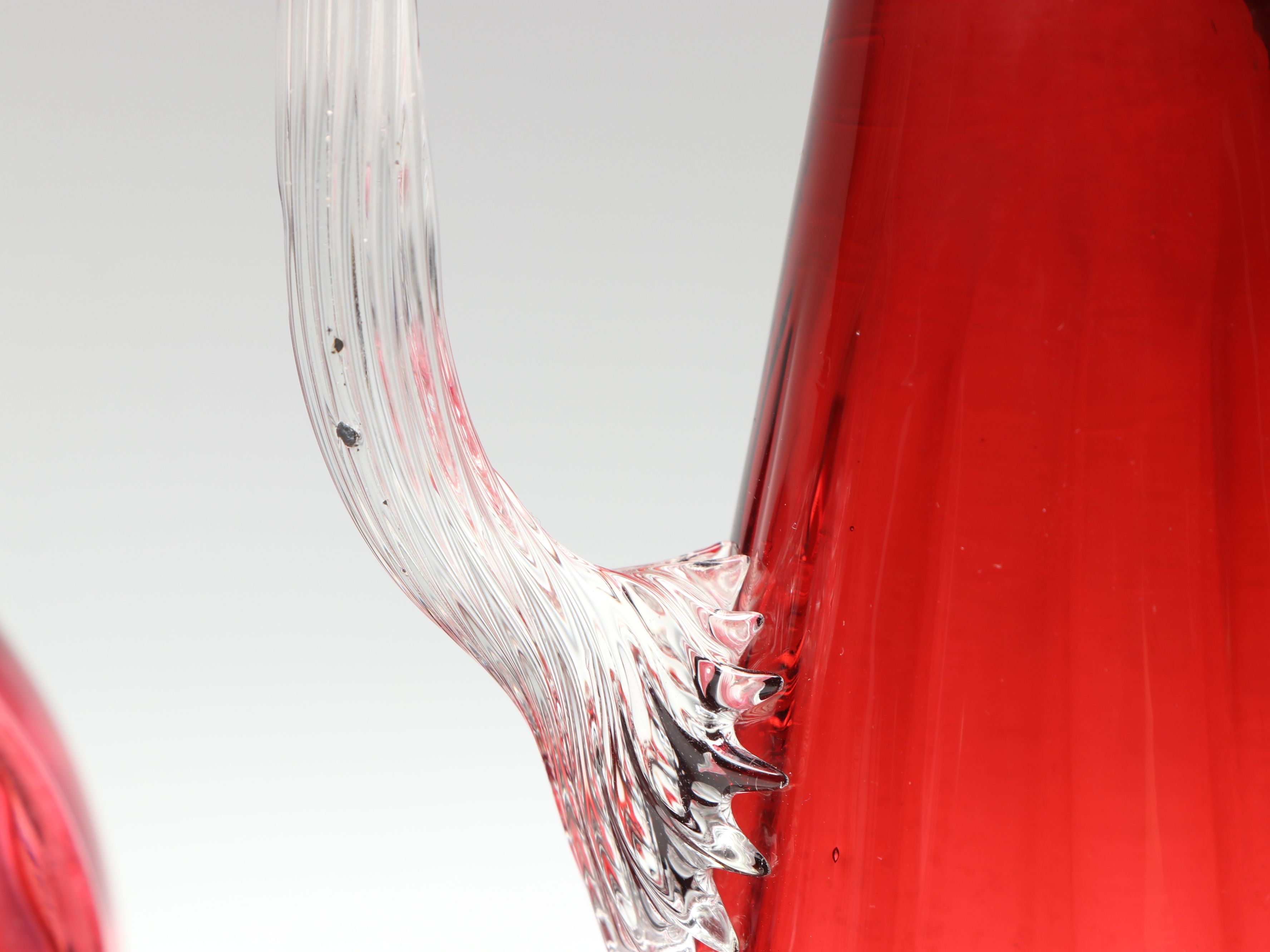 Henry Bourne Sterling and Cranberry Glass Vase with More Table Accessories