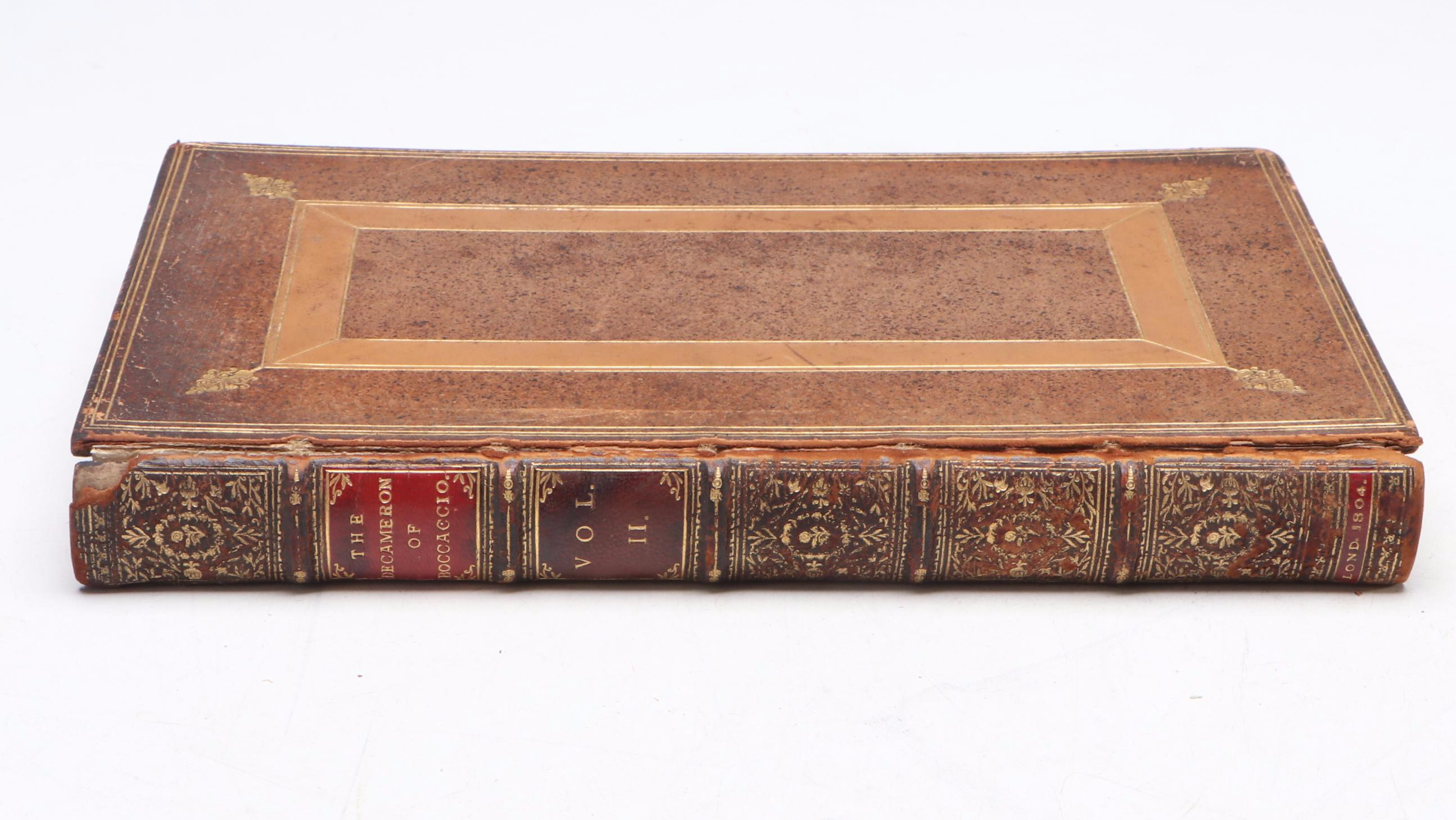 "The Decameron" Volumes I and II by Giovanni Boccaccio, 1804