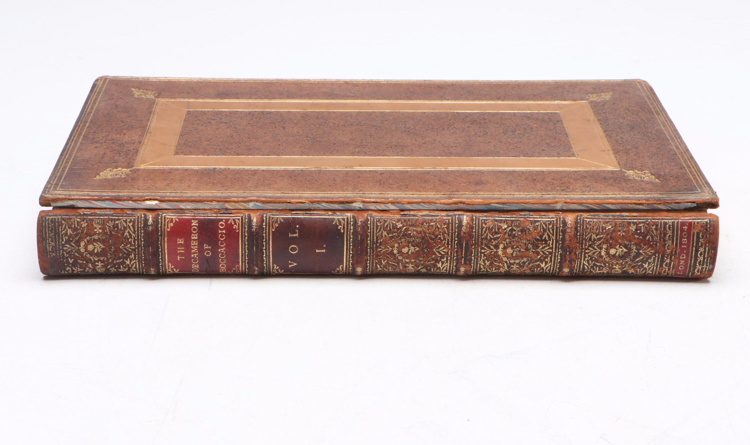 "The Decameron" Volumes I and II by Giovanni Boccaccio, 1804