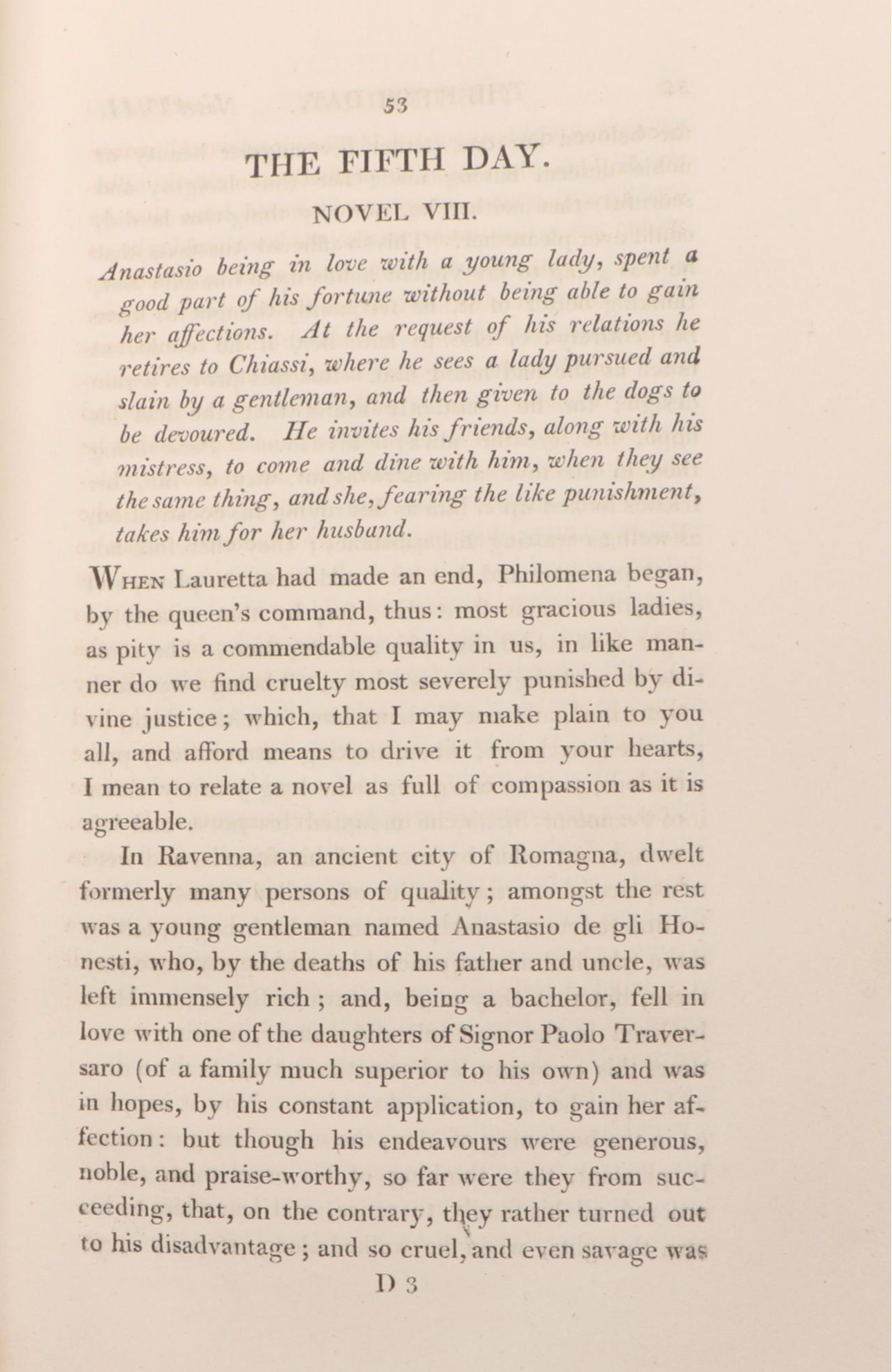 "The Decameron" Volumes I and II by Giovanni Boccaccio, 1804