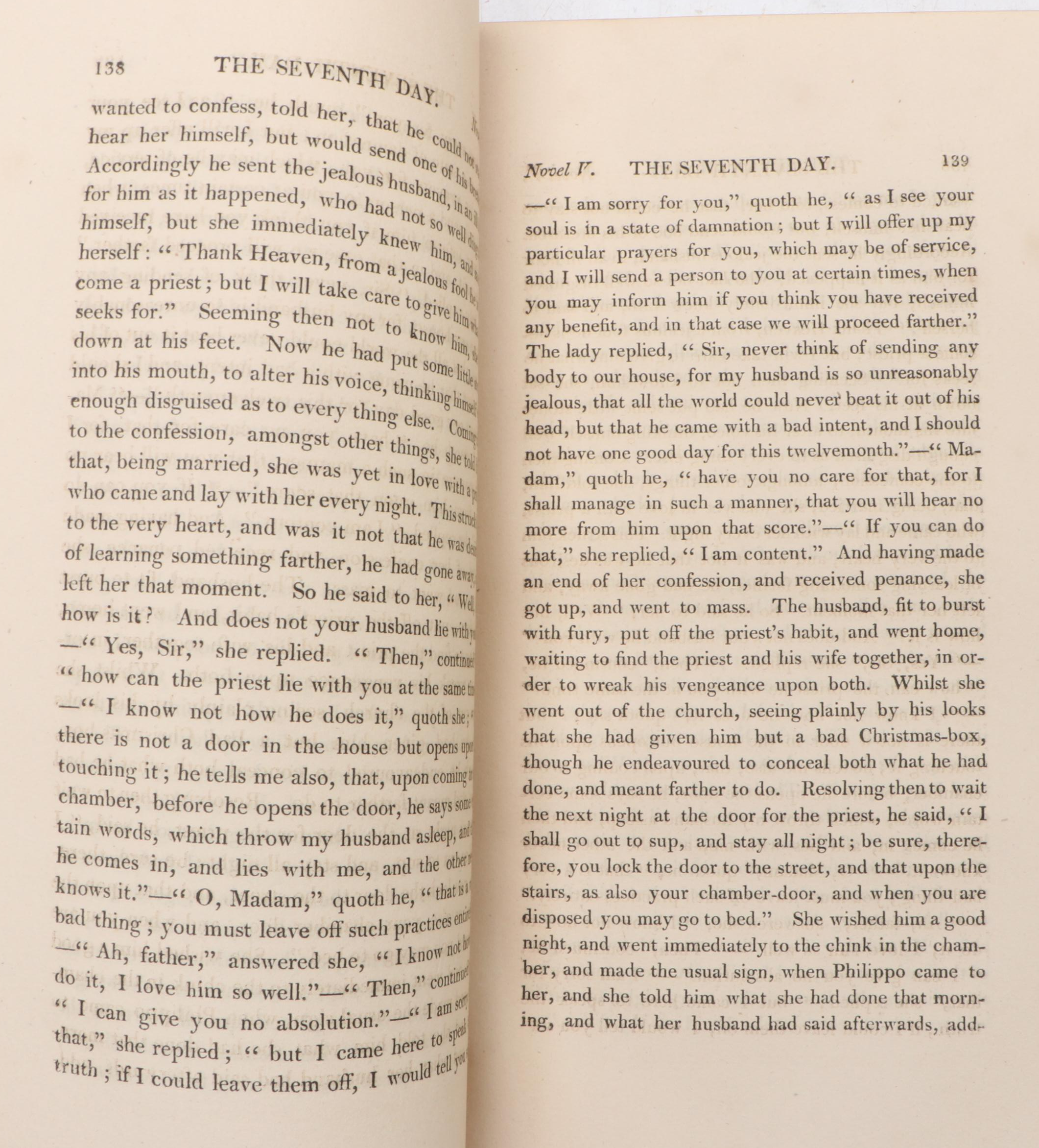 "The Decameron" Volumes I and II by Giovanni Boccaccio, 1804